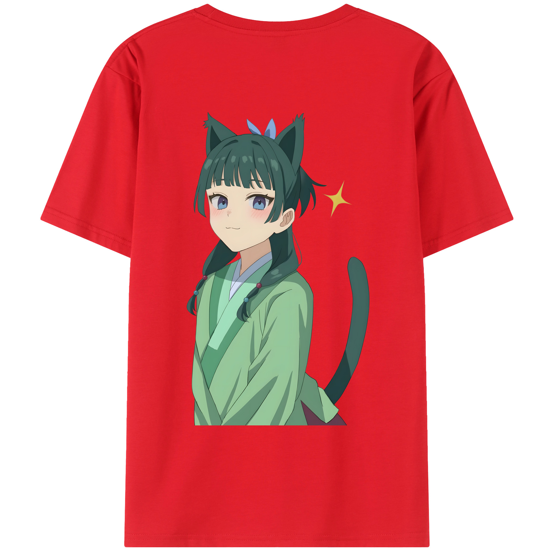 （画像用） 薬屋のひとりごと The Apothecary Diaries 綿100％ メンズ半袖Tシャツ（バックプリント） 通気性
