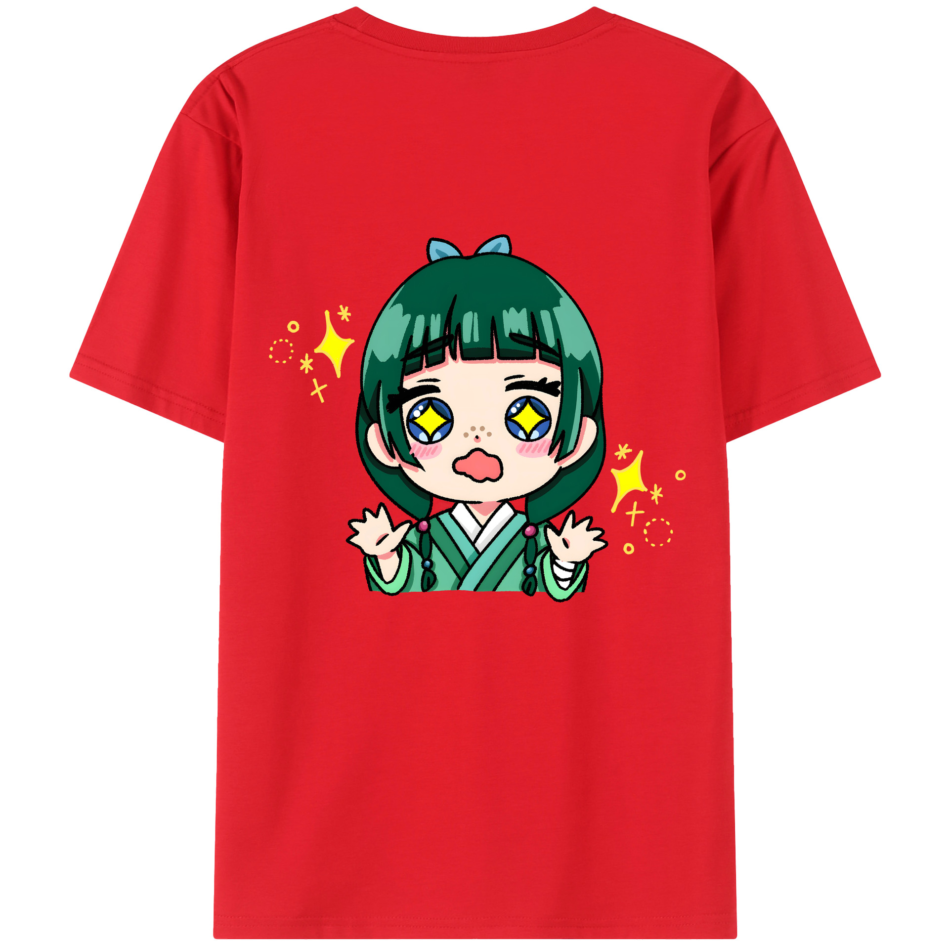 （画像用） 薬屋のひとりごと The Apothecary Diaries 綿100％ メンズ半袖Tシャツ（バックプリント） 通気性