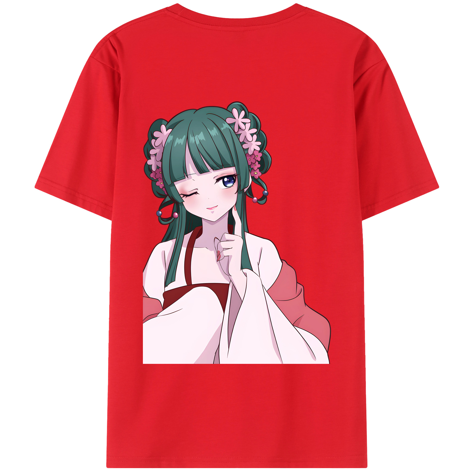 （画像用） 薬屋のひとりごと The Apothecary Diaries 綿100％ メンズ半袖Tシャツ（バックプリント） 通気性
