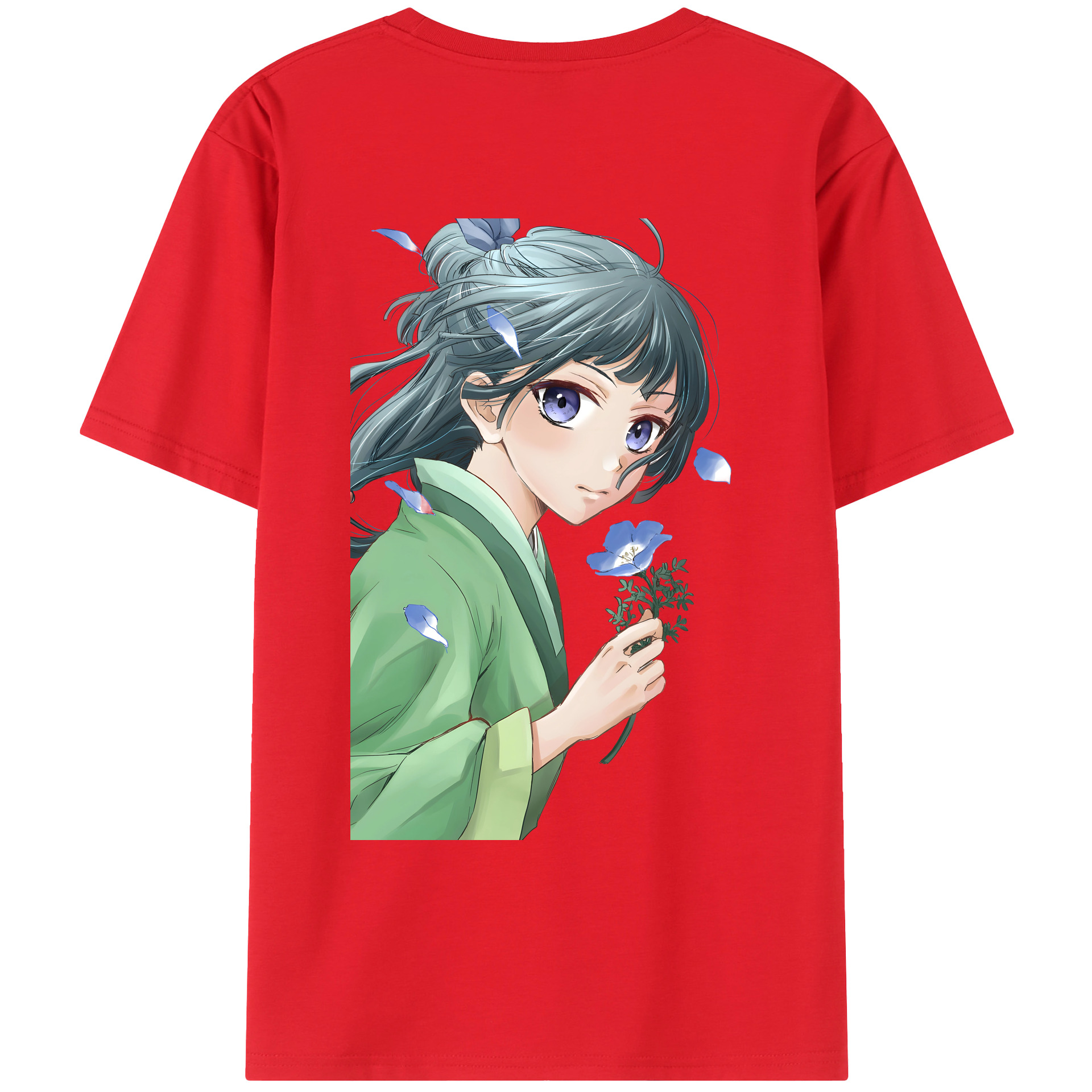 （画像用） 薬屋のひとりごと The Apothecary Diaries 綿100％ メンズ半袖Tシャツ（バックプリント） 通気性