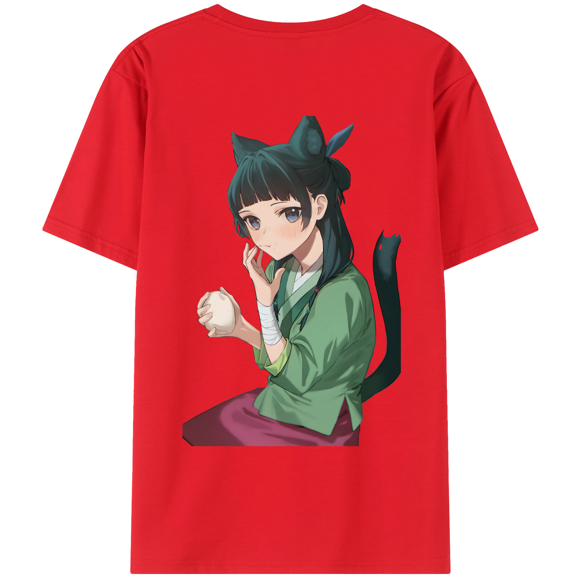 （画像用） 薬屋のひとりごと The Apothecary Diaries 綿100％ メンズ半袖Tシャツ（バックプリント） 通気性