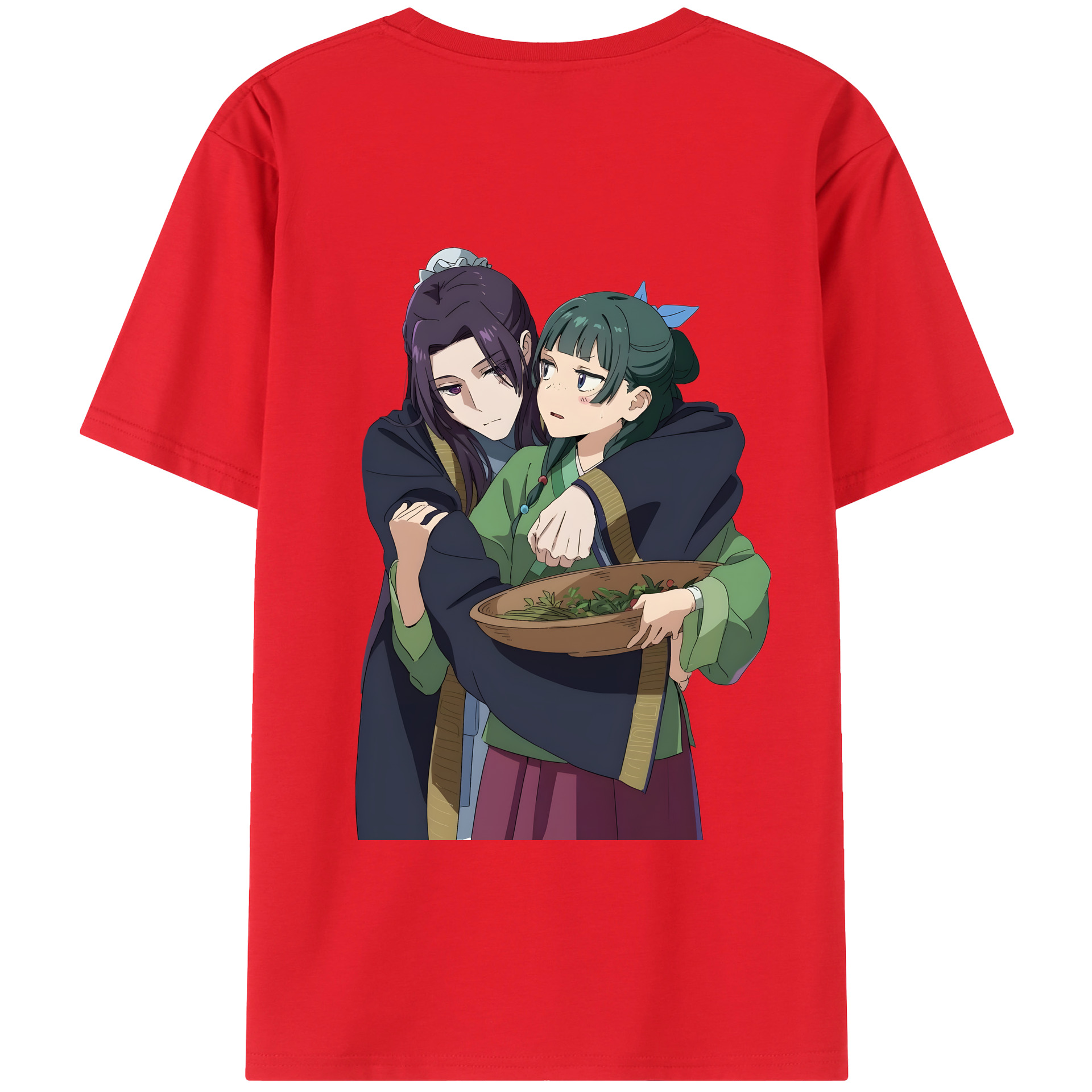 （画像用） 薬屋のひとりごと The Apothecary Diaries 綿100％ メンズ半袖Tシャツ（バックプリント） 通気性