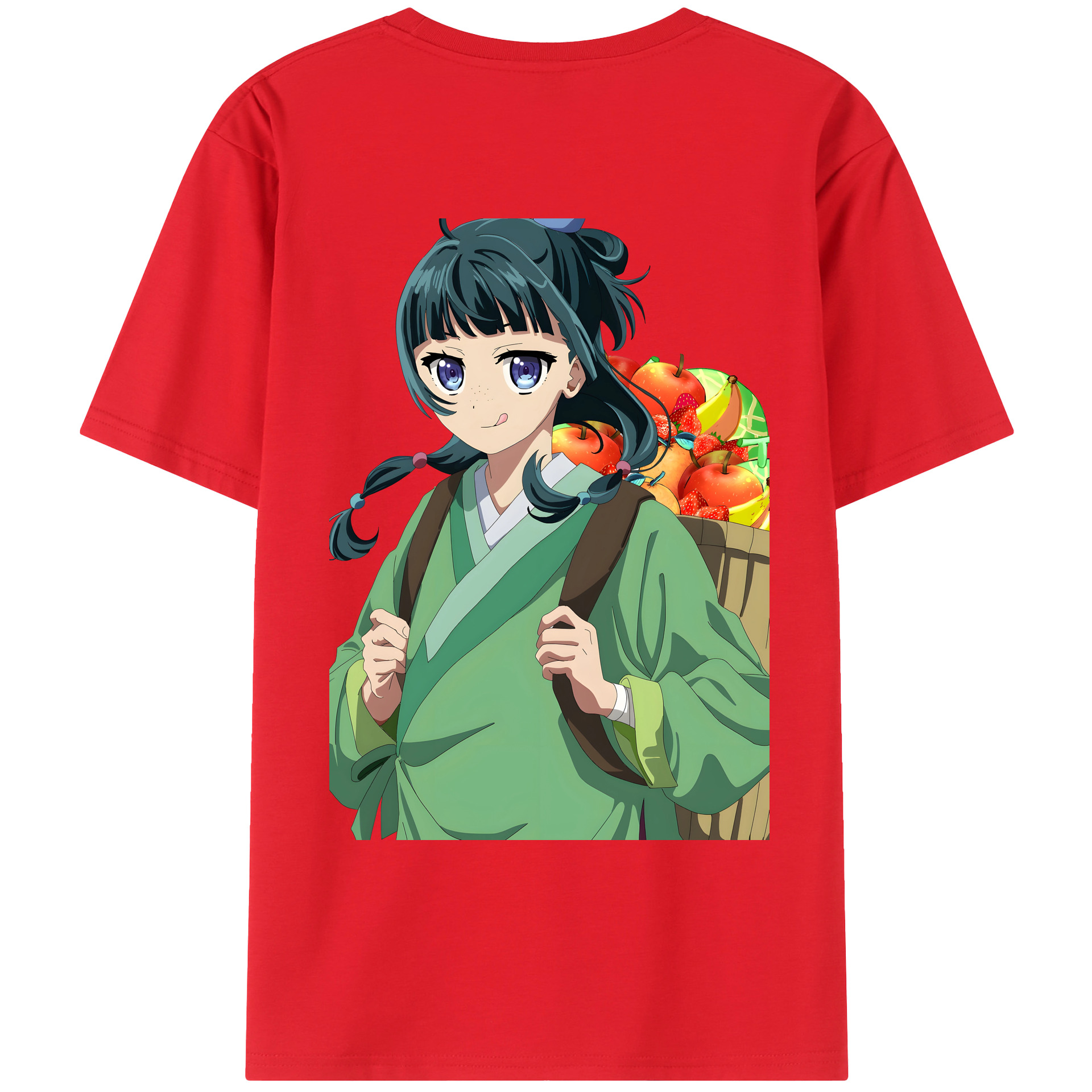 （画像用） 薬屋のひとりごと The Apothecary Diaries 綿100％ メンズ半袖Tシャツ（バックプリント） 通気性