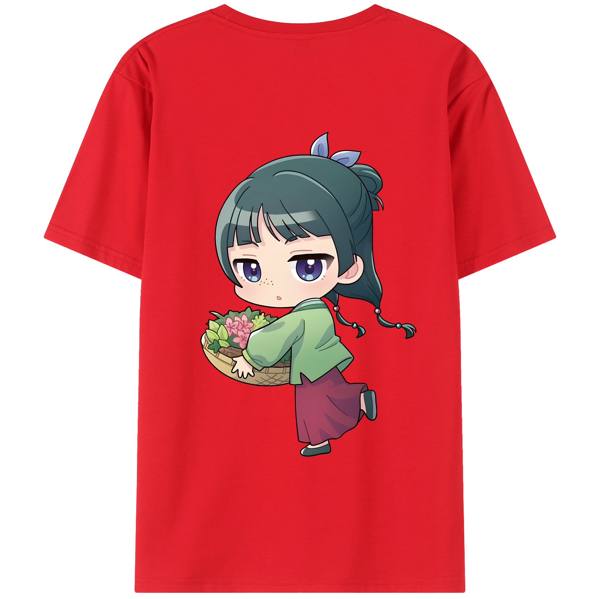 （画像用） 薬屋のひとりごと The Apothecary Diaries 綿100％ メンズ半袖Tシャツ（バックプリント） 通気性
