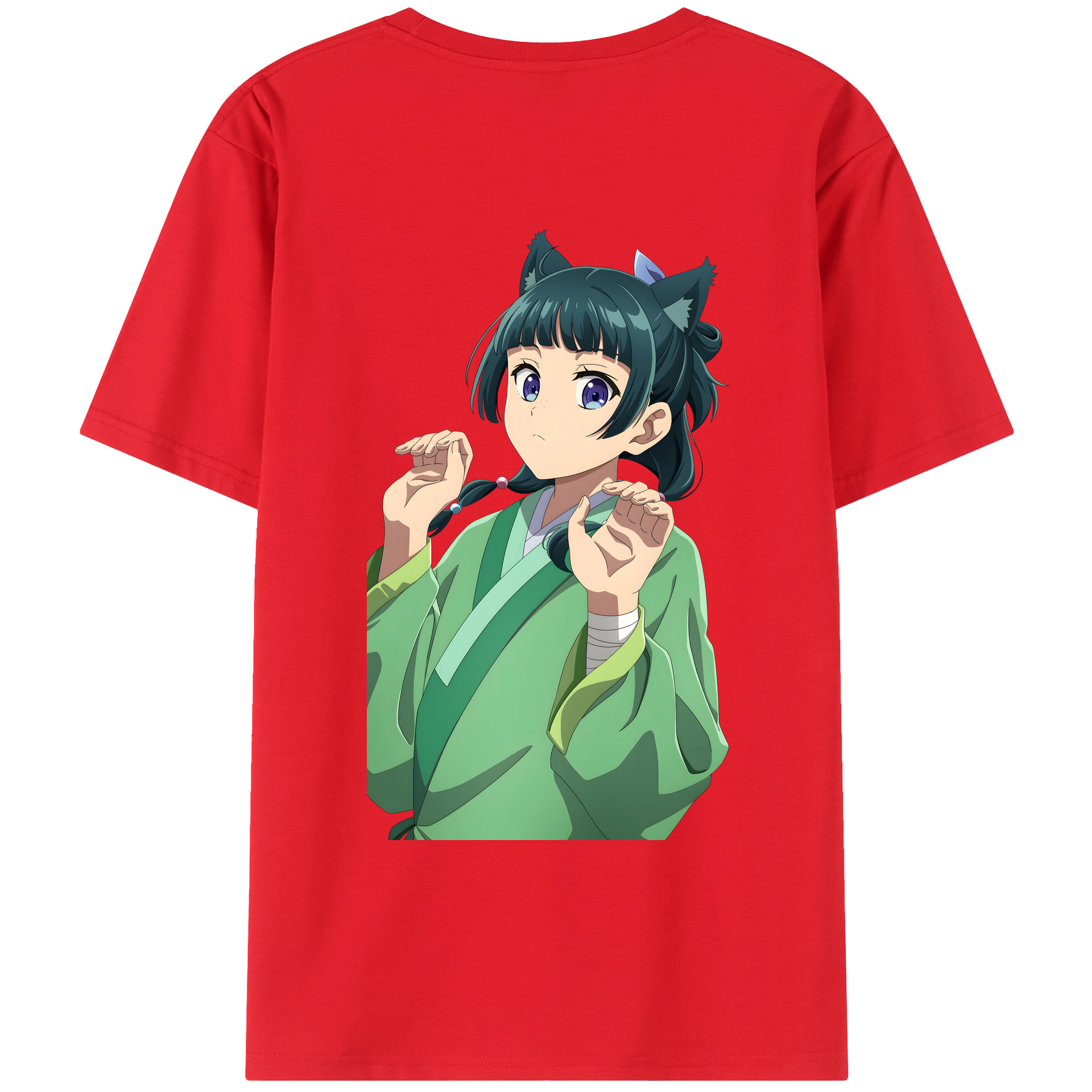 （画像用） 薬屋のひとりごと The Apothecary Diaries 綿100％ メンズ半袖Tシャツ（バックプリント） 通気性