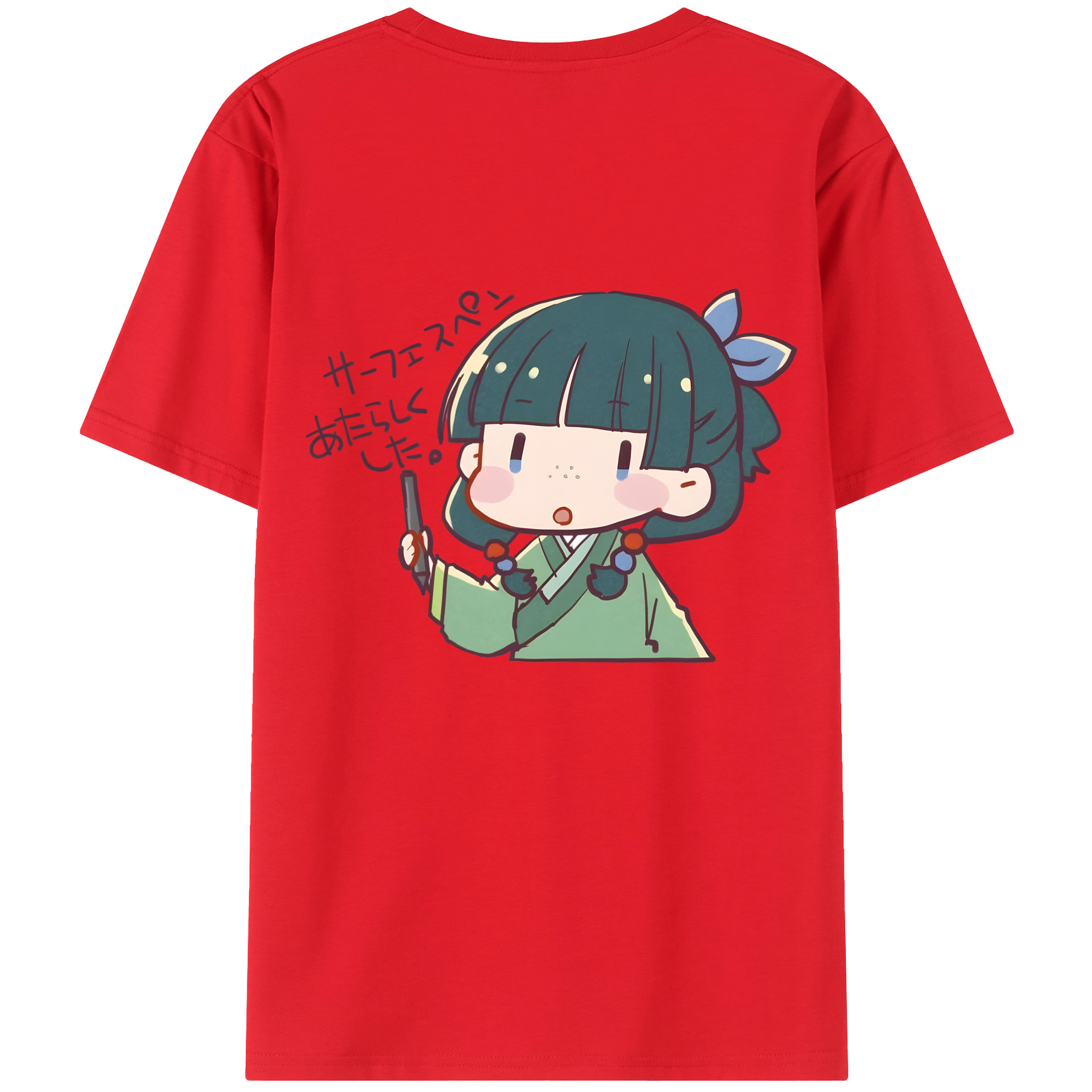 （画像用） 薬屋のひとりごと The Apothecary Diaries 綿100％ メンズ半袖Tシャツ（バックプリント） 通気性