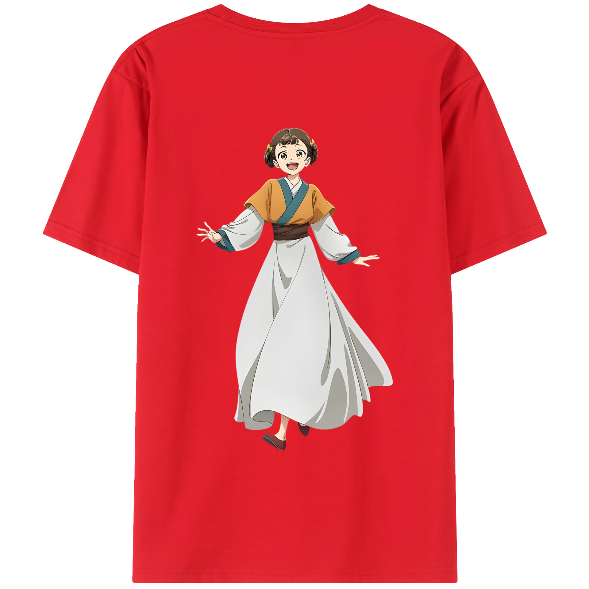 （画像用） 薬屋のひとりごと The Apothecary Diaries 綿100％ メンズ半袖Tシャツ（バックプリント） 通気性