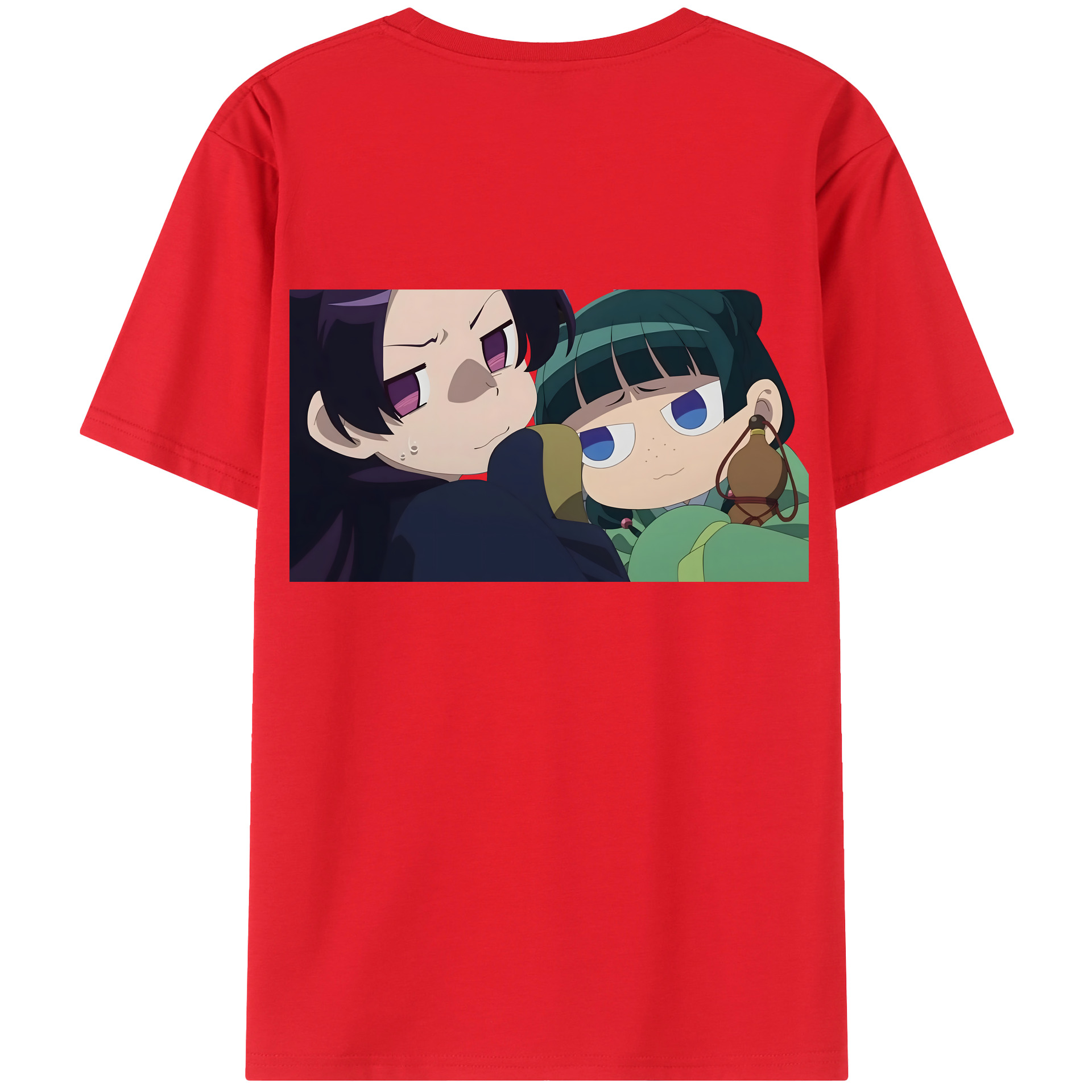 （画像用） 薬屋のひとりごと The Apothecary Diaries 綿100％ メンズ半袖Tシャツ（バックプリント） 通気性