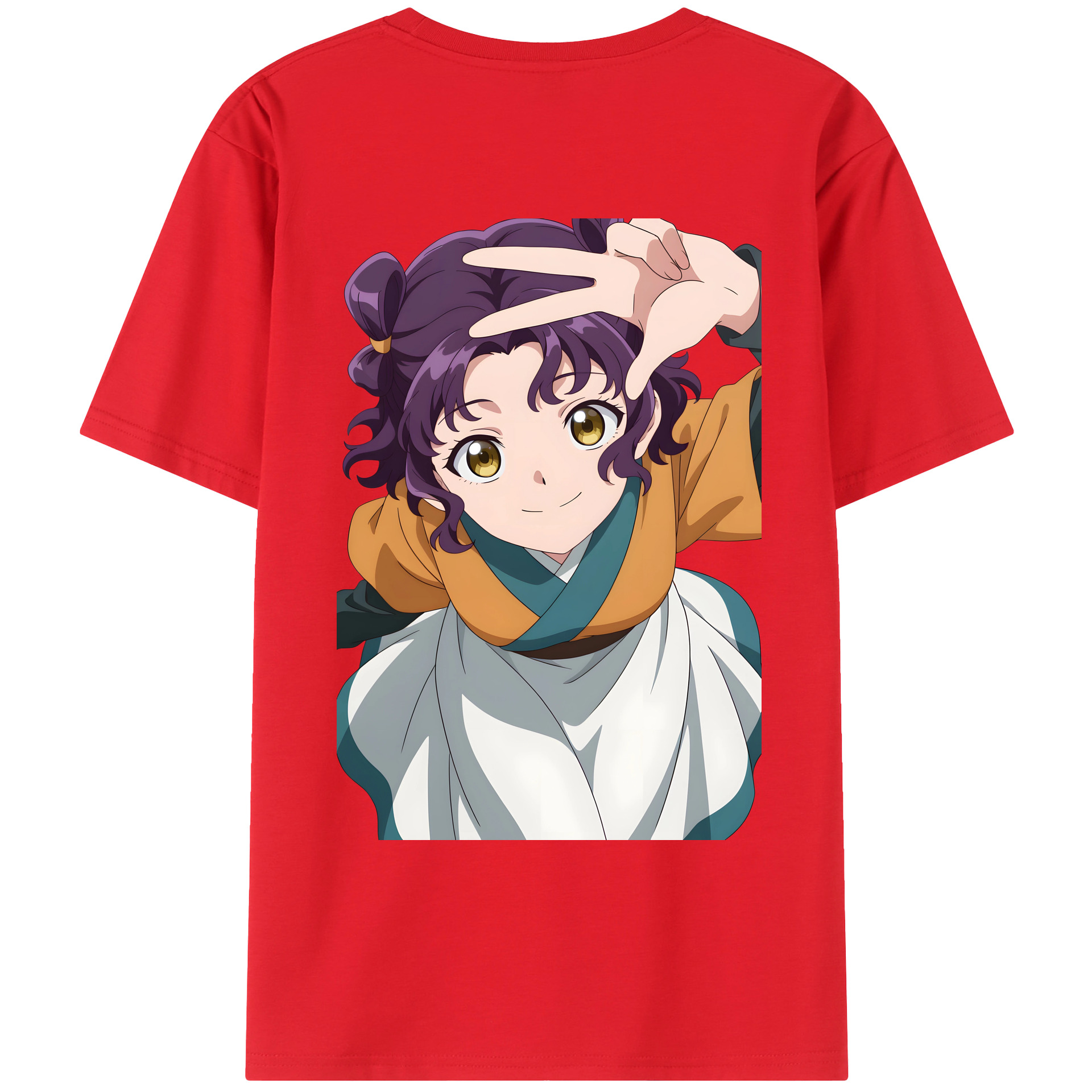 （画像用） 薬屋のひとりごと The Apothecary Diaries 綿100％ メンズ半袖Tシャツ（バックプリント） 通気性