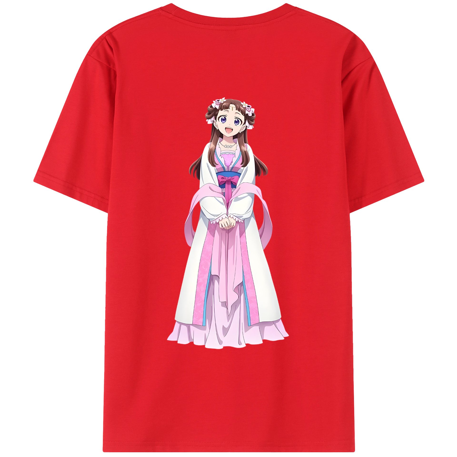 （画像用） 薬屋のひとりごと The Apothecary Diaries 綿100％ メンズ半袖Tシャツ（バックプリント） 通気性