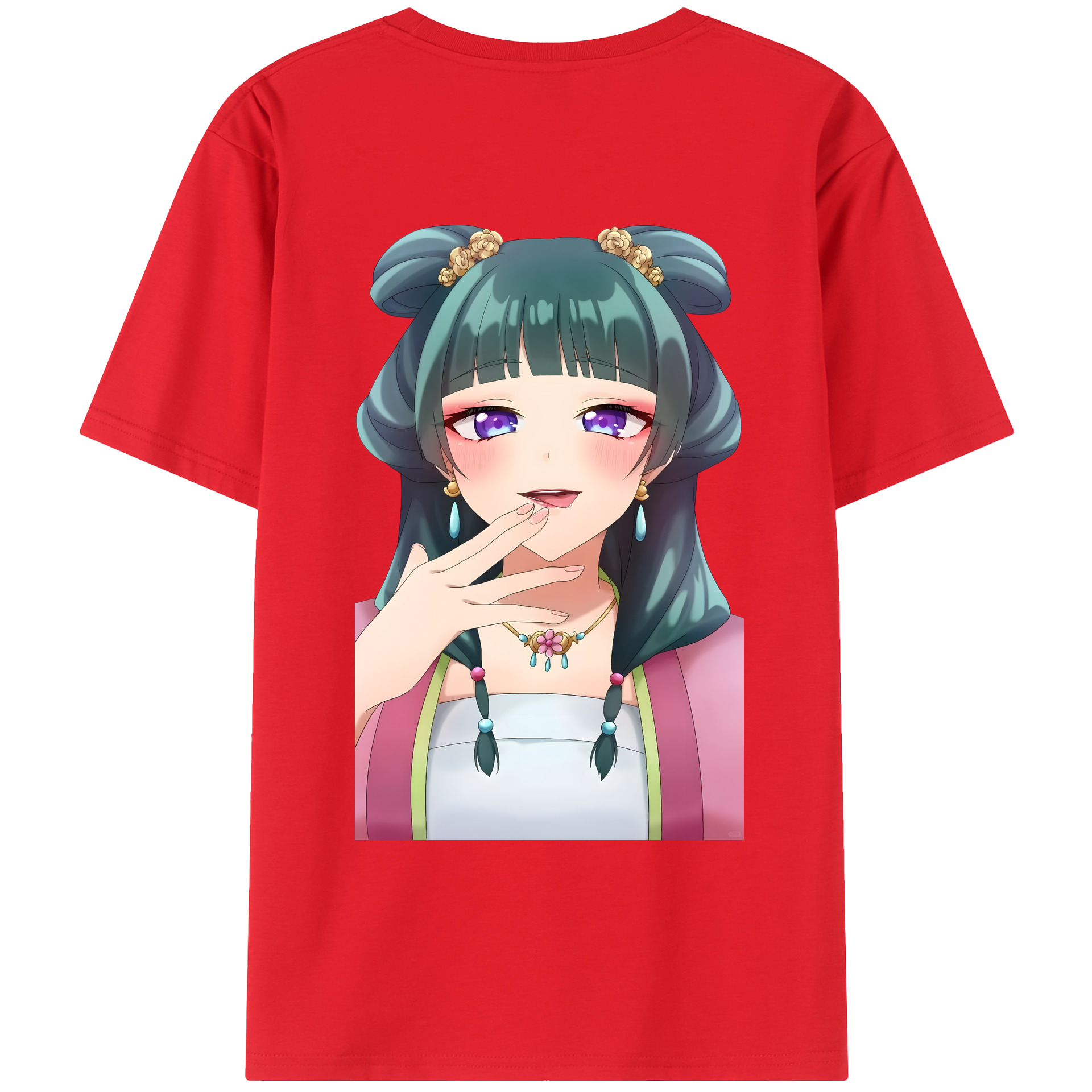 （画像用） 薬屋のひとりごと The Apothecary Diaries 綿100％ メンズ半袖Tシャツ（バックプリント） 通気性
