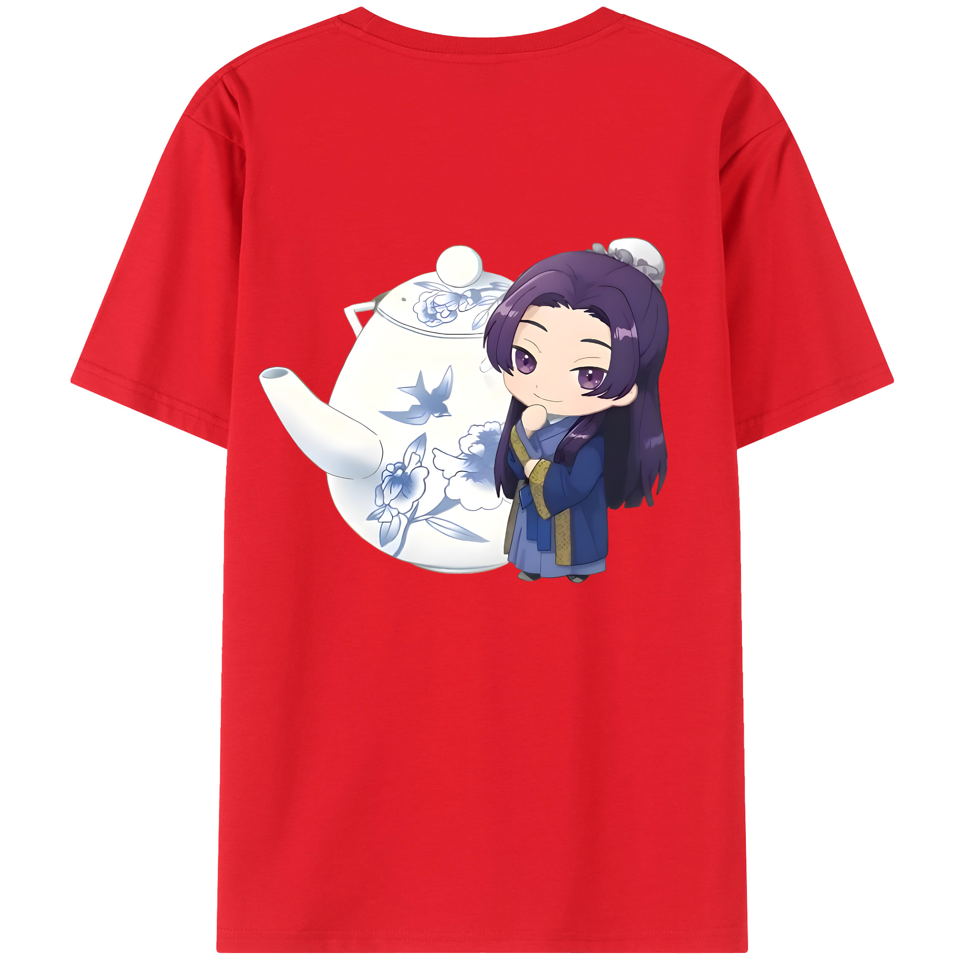 （画像用） 薬屋のひとりごと The Apothecary Diaries 綿100％ メンズ半袖Tシャツ（バックプリント） 通気性