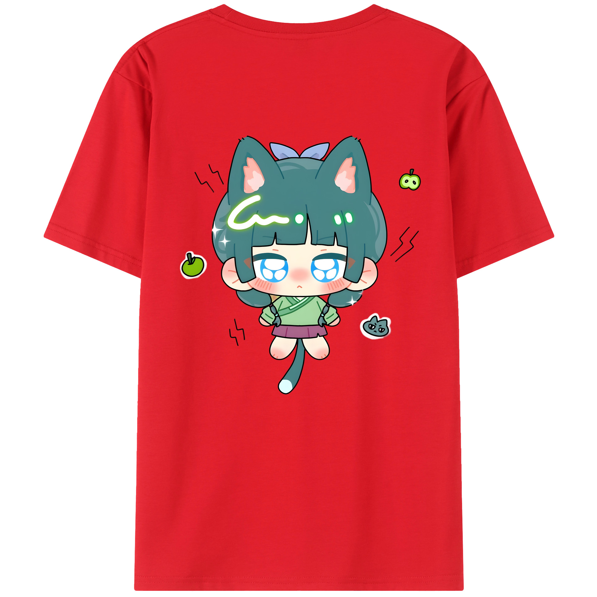 （画像用） 薬屋のひとりごと The Apothecary Diaries 綿100％ メンズ半袖Tシャツ（バックプリント） 通気性