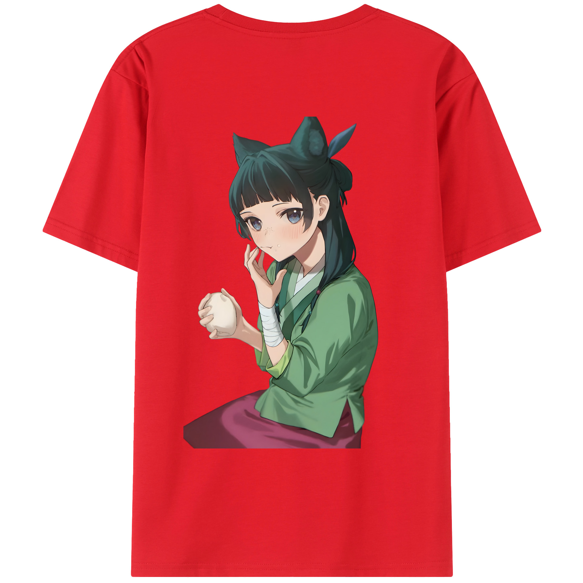（画像用） 薬屋のひとりごと The Apothecary Diaries 綿100％ メンズ半袖Tシャツ（バックプリント） 通気性