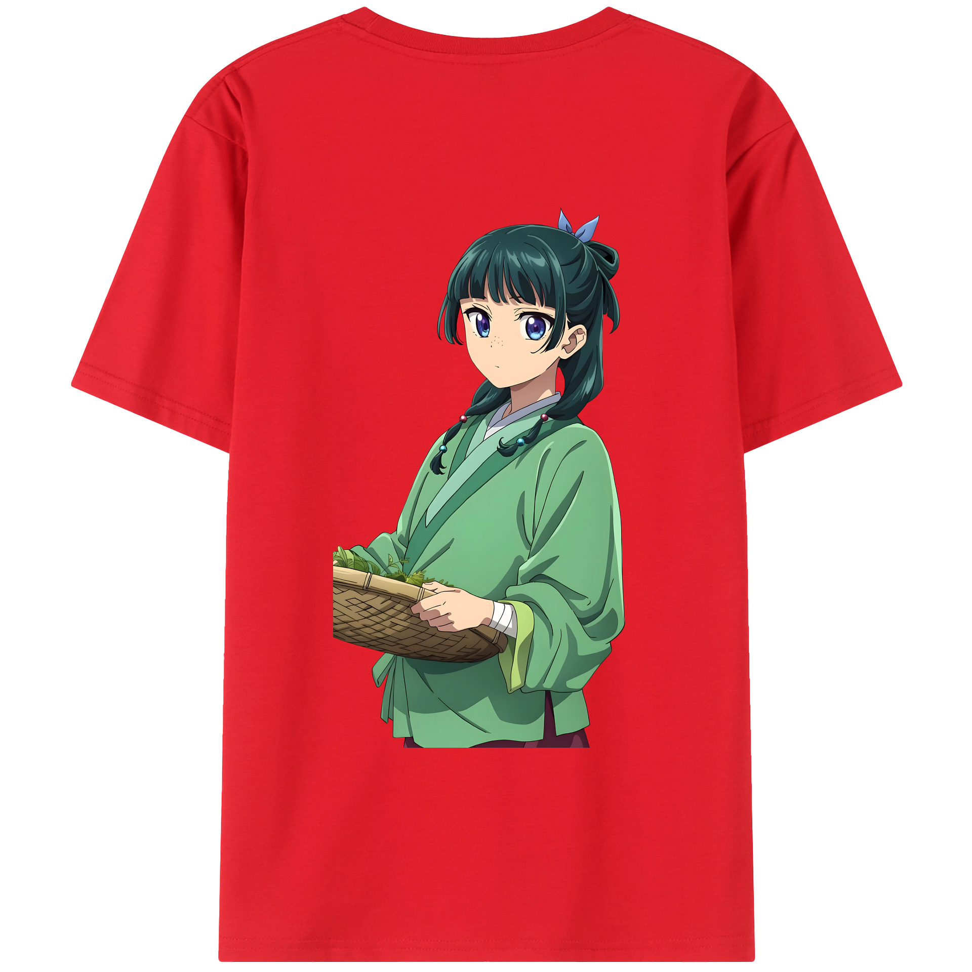 （画像用） 薬屋のひとりごと The Apothecary Diaries 綿100％ メンズ半袖Tシャツ（バックプリント） 通気性