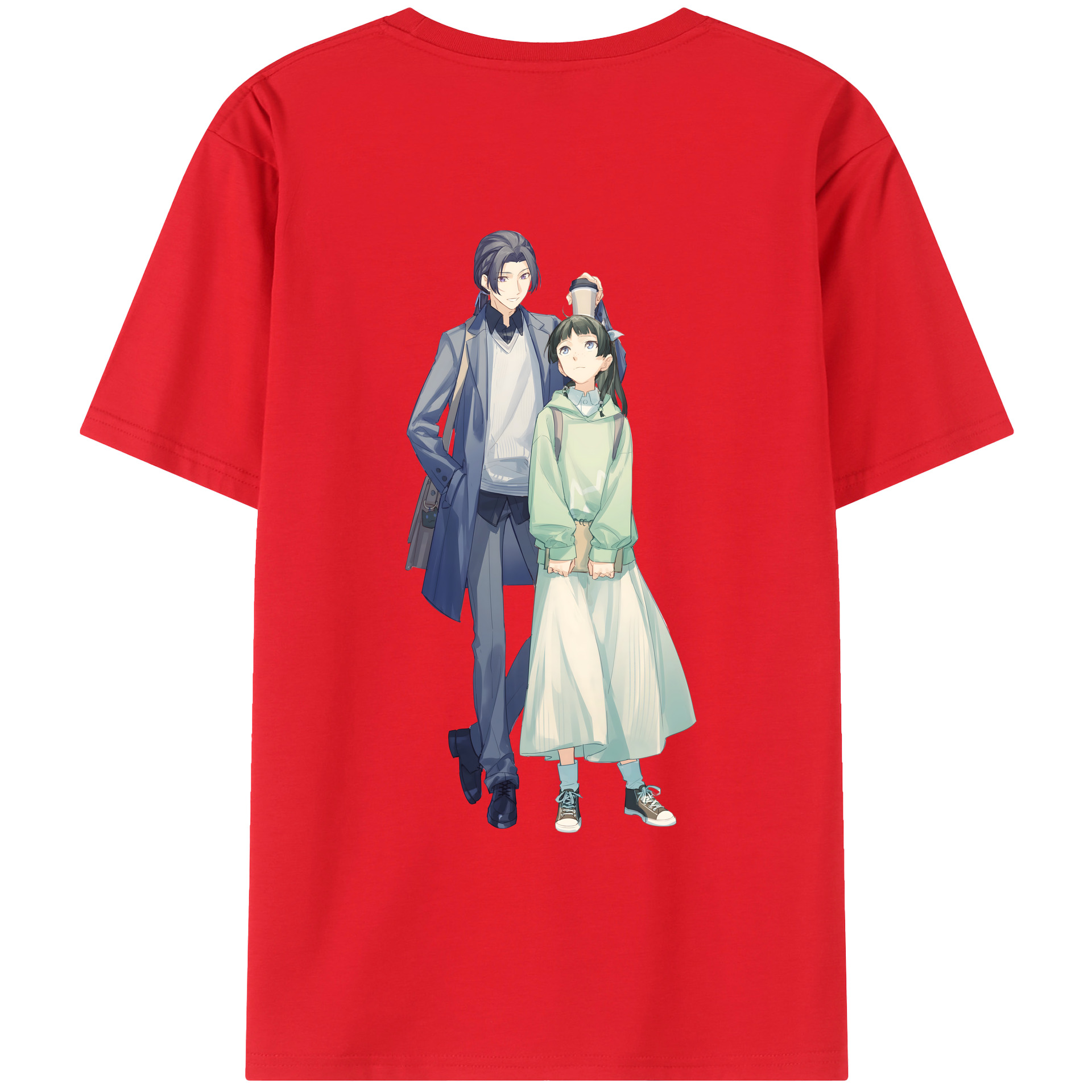 （画像用） 薬屋のひとりごと The Apothecary Diaries 綿100％ メンズ半袖Tシャツ（バックプリント） 通気性