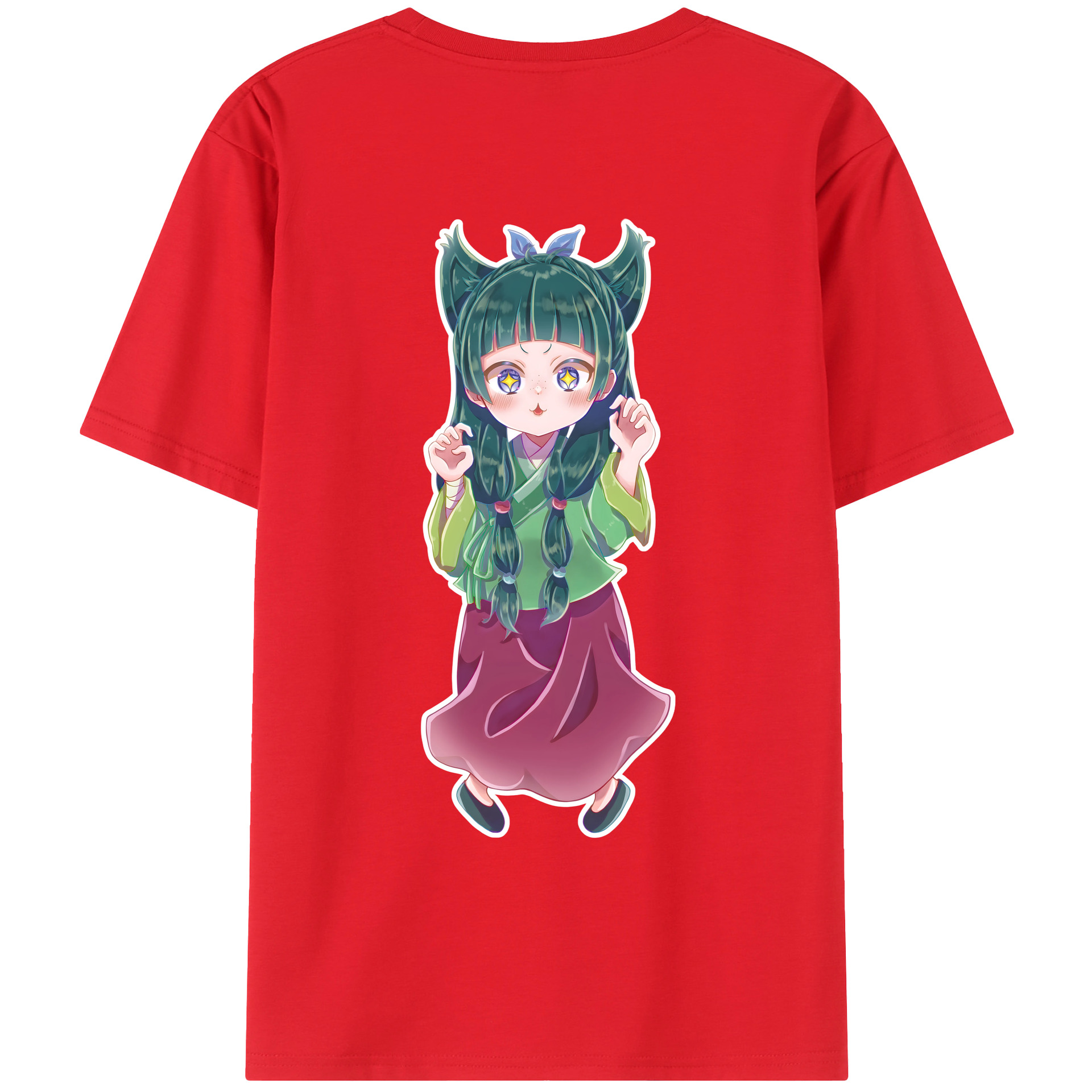 （画像用） 薬屋のひとりごと The Apothecary Diaries 綿100％ メンズ半袖Tシャツ（バックプリント） 通気性