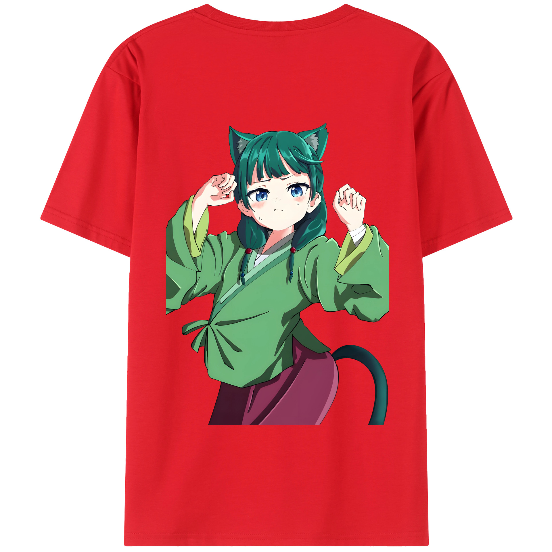（画像用） 薬屋のひとりごと The Apothecary Diaries 綿100％ メンズ半袖Tシャツ（バックプリント） 通気性