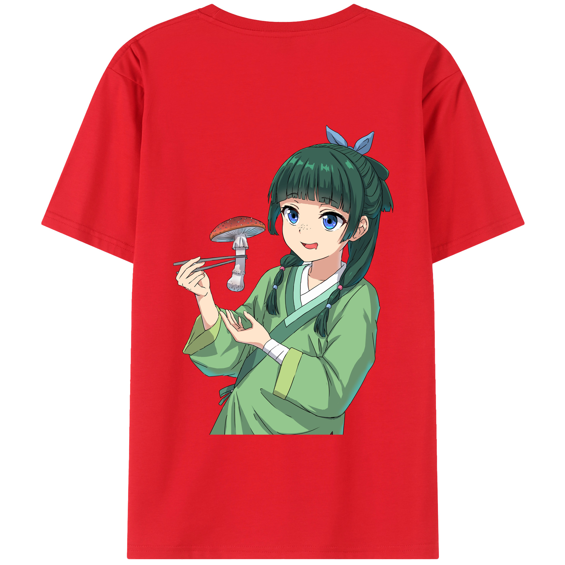 （画像用） 薬屋のひとりごと The Apothecary Diaries 綿100％ メンズ半袖Tシャツ（バックプリント） 通気性