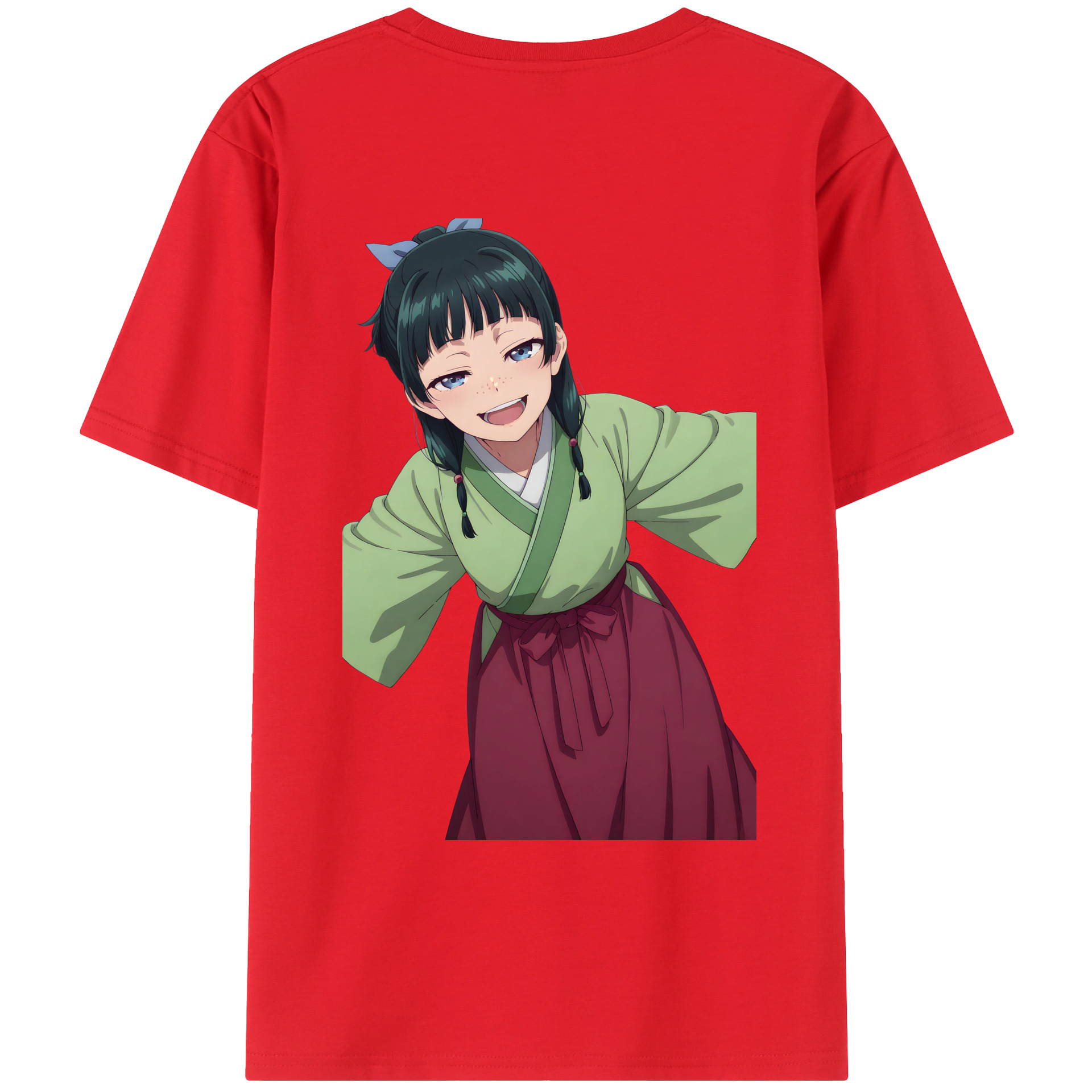 （画像用） 薬屋のひとりごと The Apothecary Diaries 綿100％ メンズ半袖Tシャツ（バックプリント） 通気性