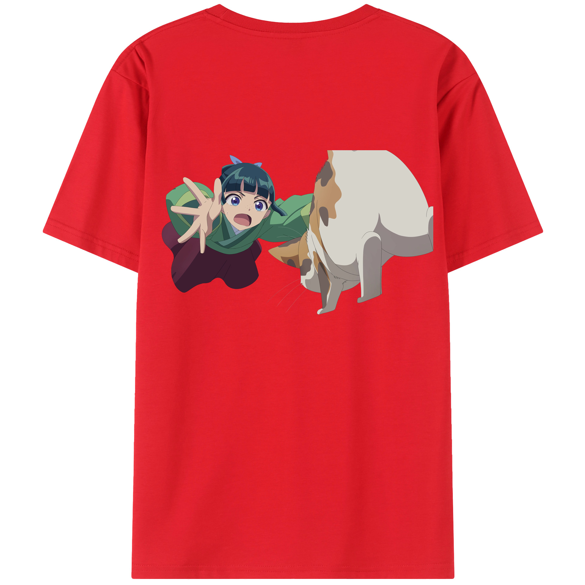 （画像用） 薬屋のひとりごと The Apothecary Diaries 綿100％ メンズ半袖Tシャツ（バックプリント） 通気性