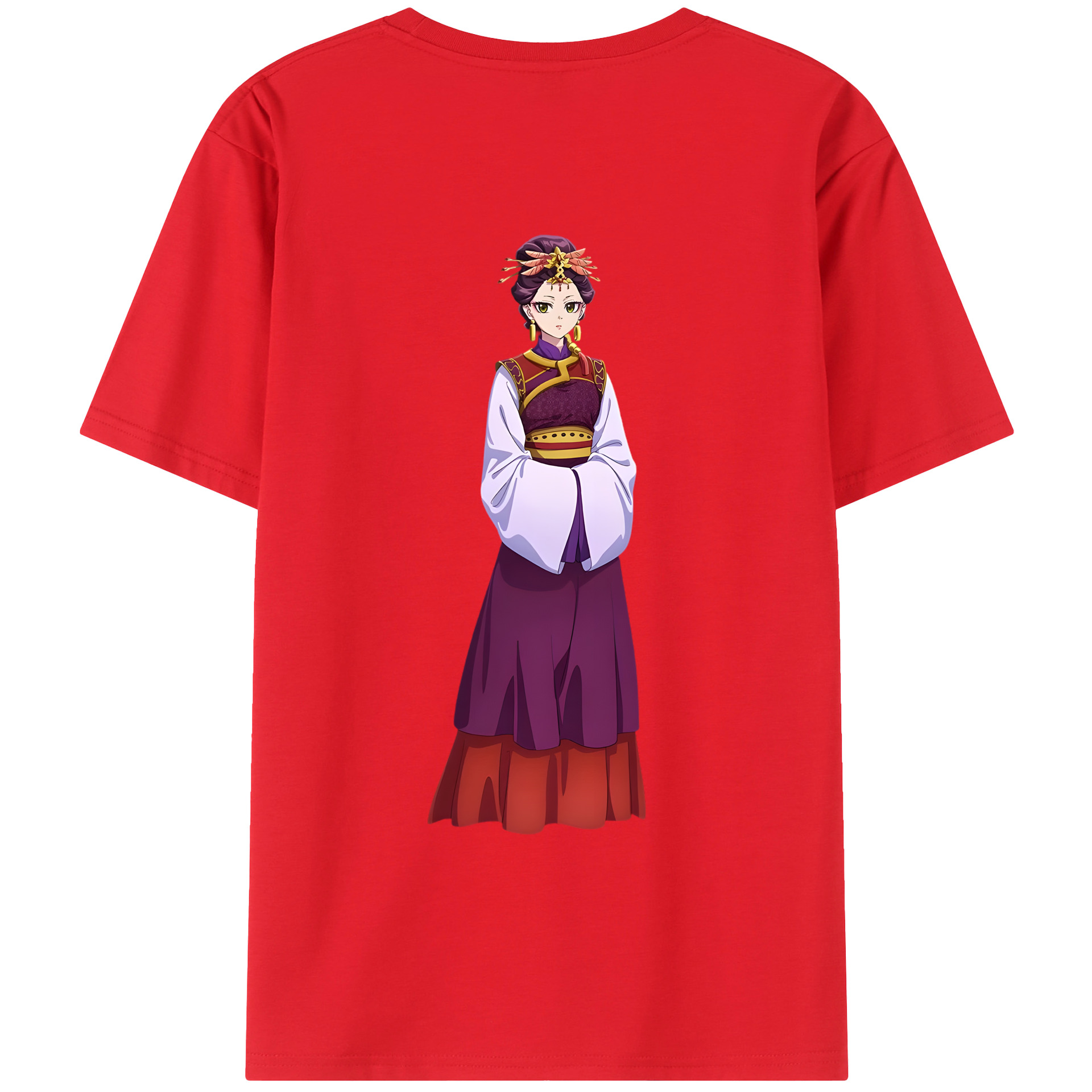（画像用） 薬屋のひとりごと The Apothecary Diaries 綿100％ メンズ半袖Tシャツ（バックプリント） 通気性