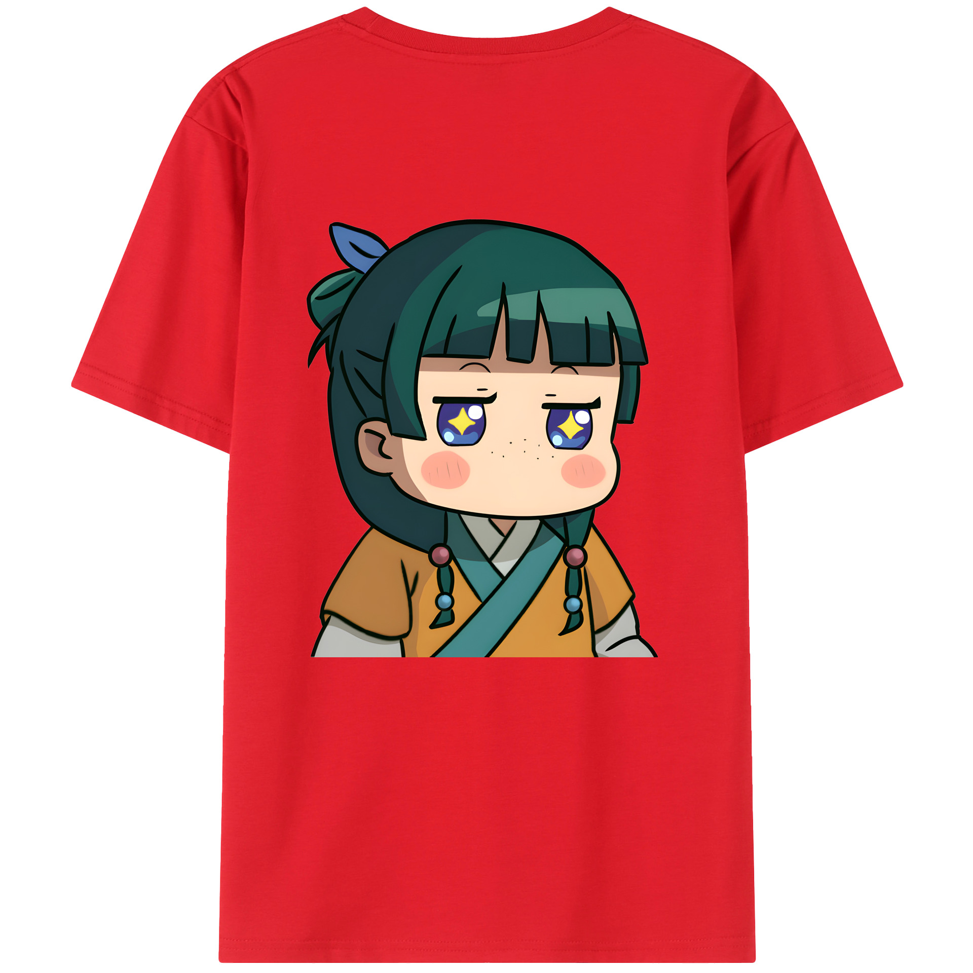 （画像用） 薬屋のひとりごと The Apothecary Diaries 綿100％ メンズ半袖Tシャツ（バックプリント） 通気性