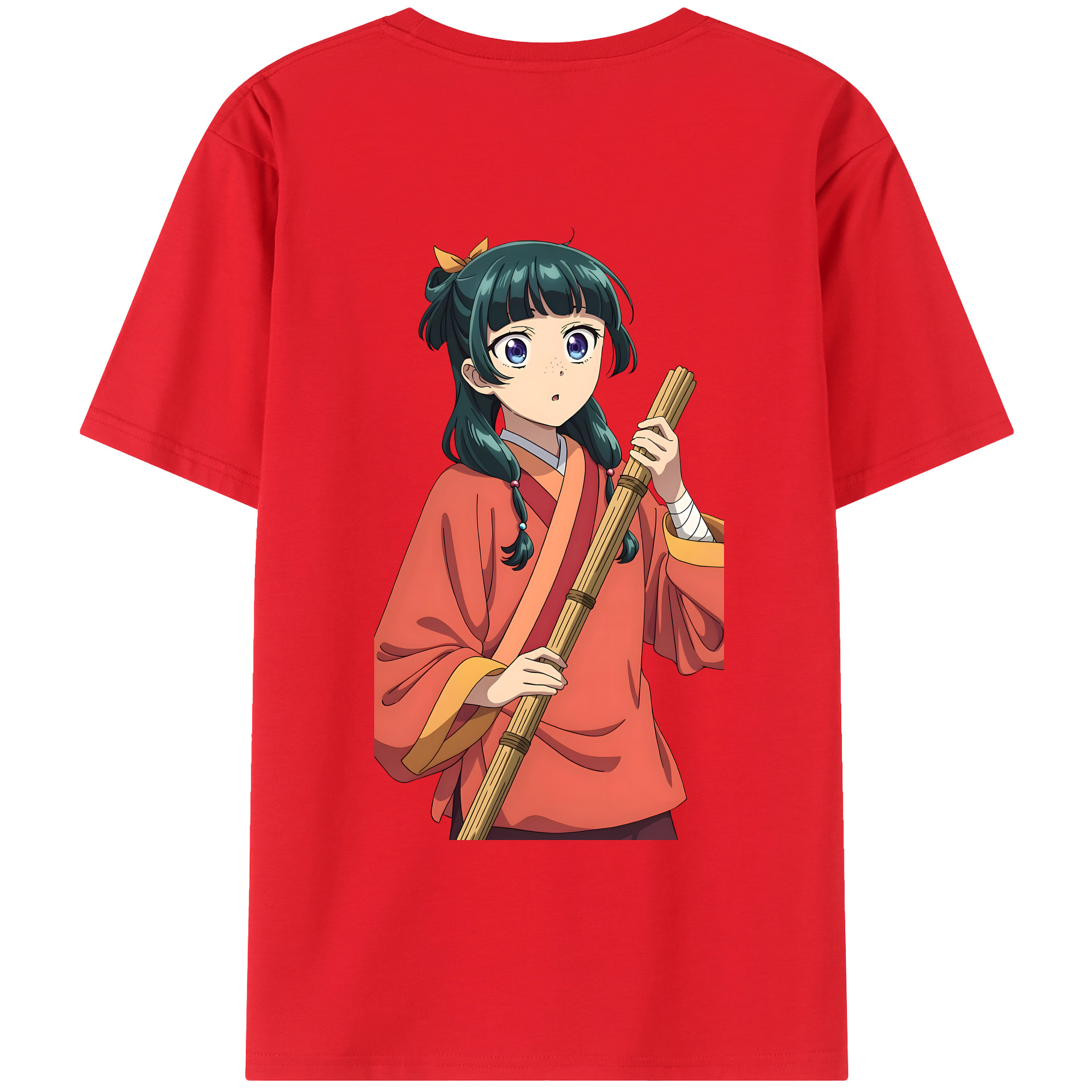 （画像用） 薬屋のひとりごと The Apothecary Diaries 綿100％ メンズ半袖Tシャツ（バックプリント） 通気性