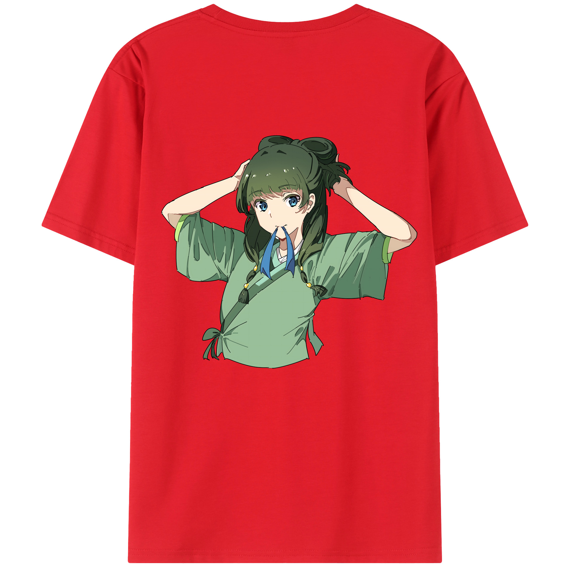（画像用） 薬屋のひとりごと The Apothecary Diaries 綿100％ メンズ半袖Tシャツ（バックプリント） 通気性