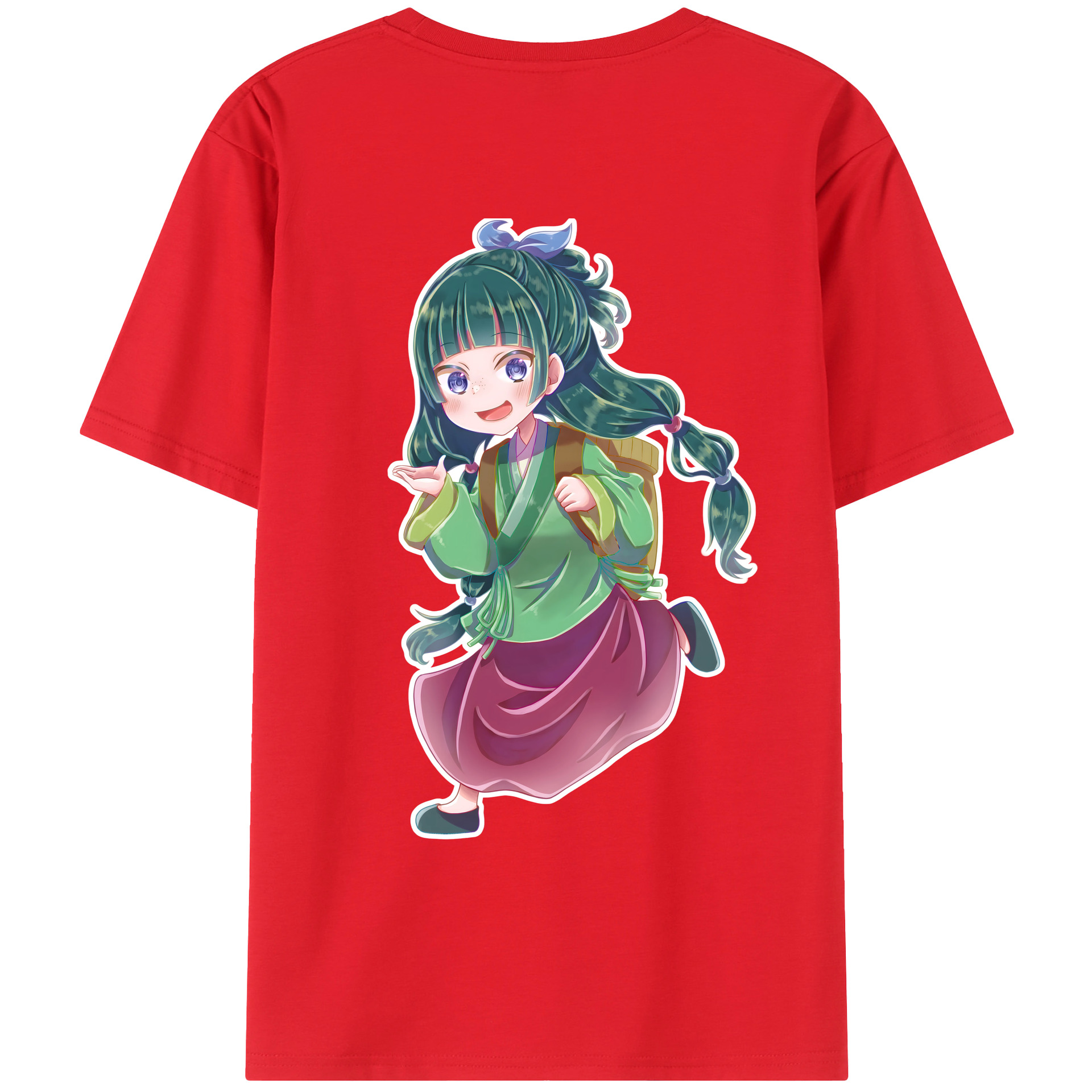 （画像用） 薬屋のひとりごと The Apothecary Diaries 綿100％ メンズ半袖Tシャツ（バックプリント） 通気性