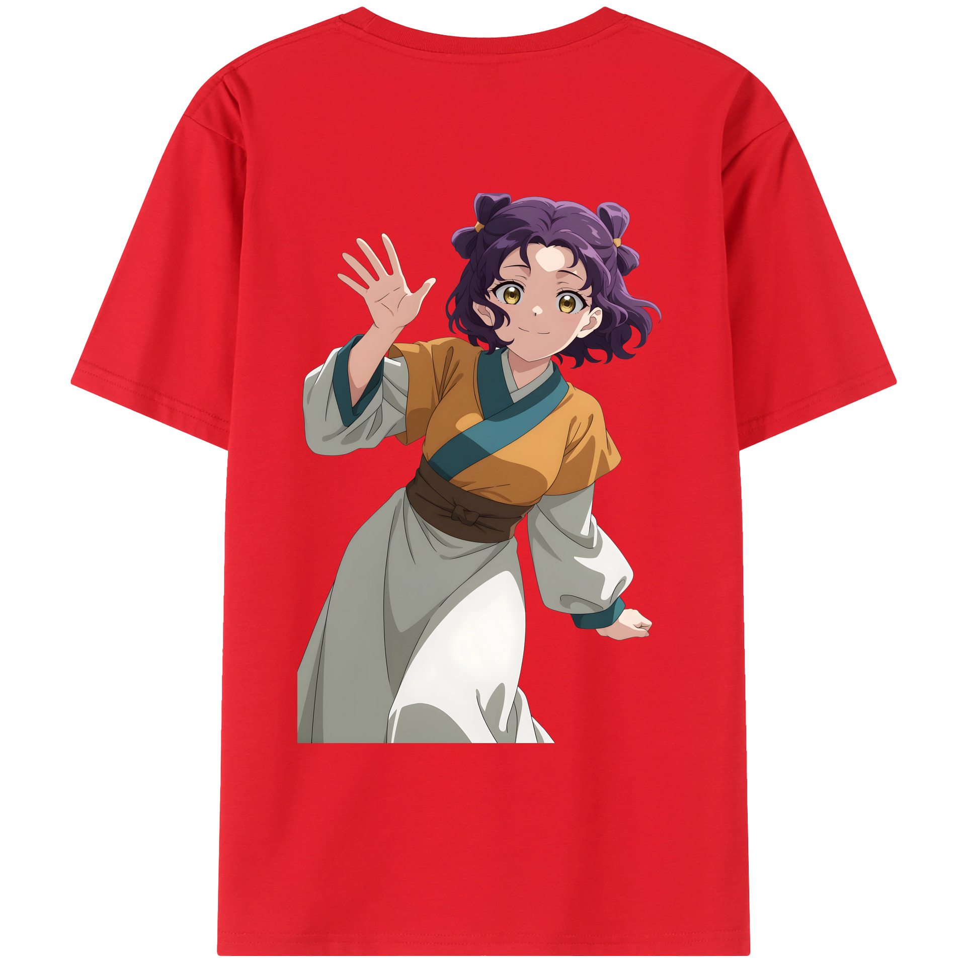 （画像用） 薬屋のひとりごと The Apothecary Diaries 綿100％ メンズ半袖Tシャツ（バックプリント） 通気性