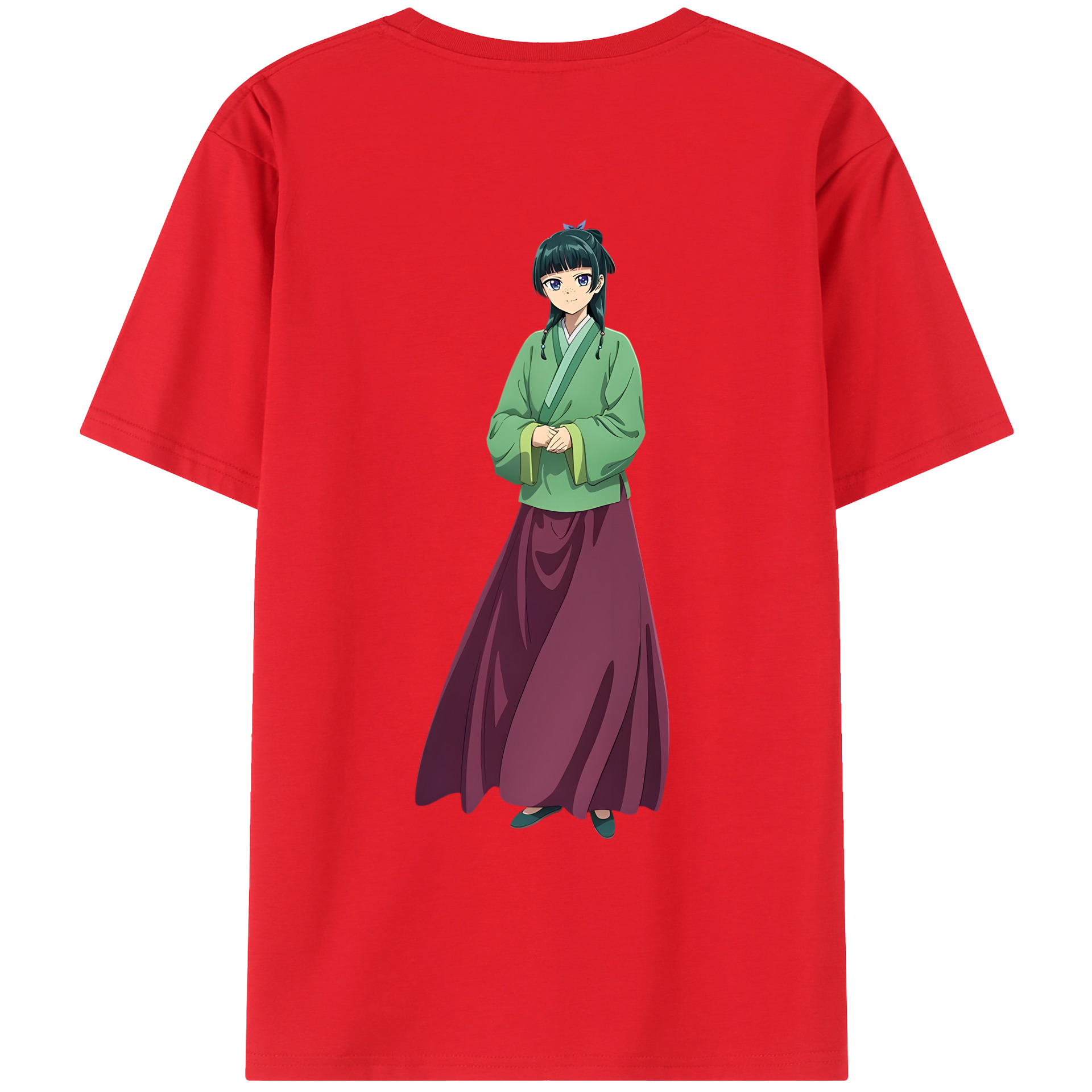 （画像用） 薬屋のひとりごと The Apothecary Diaries 綿100％ メンズ半袖Tシャツ（バックプリント） 通気性