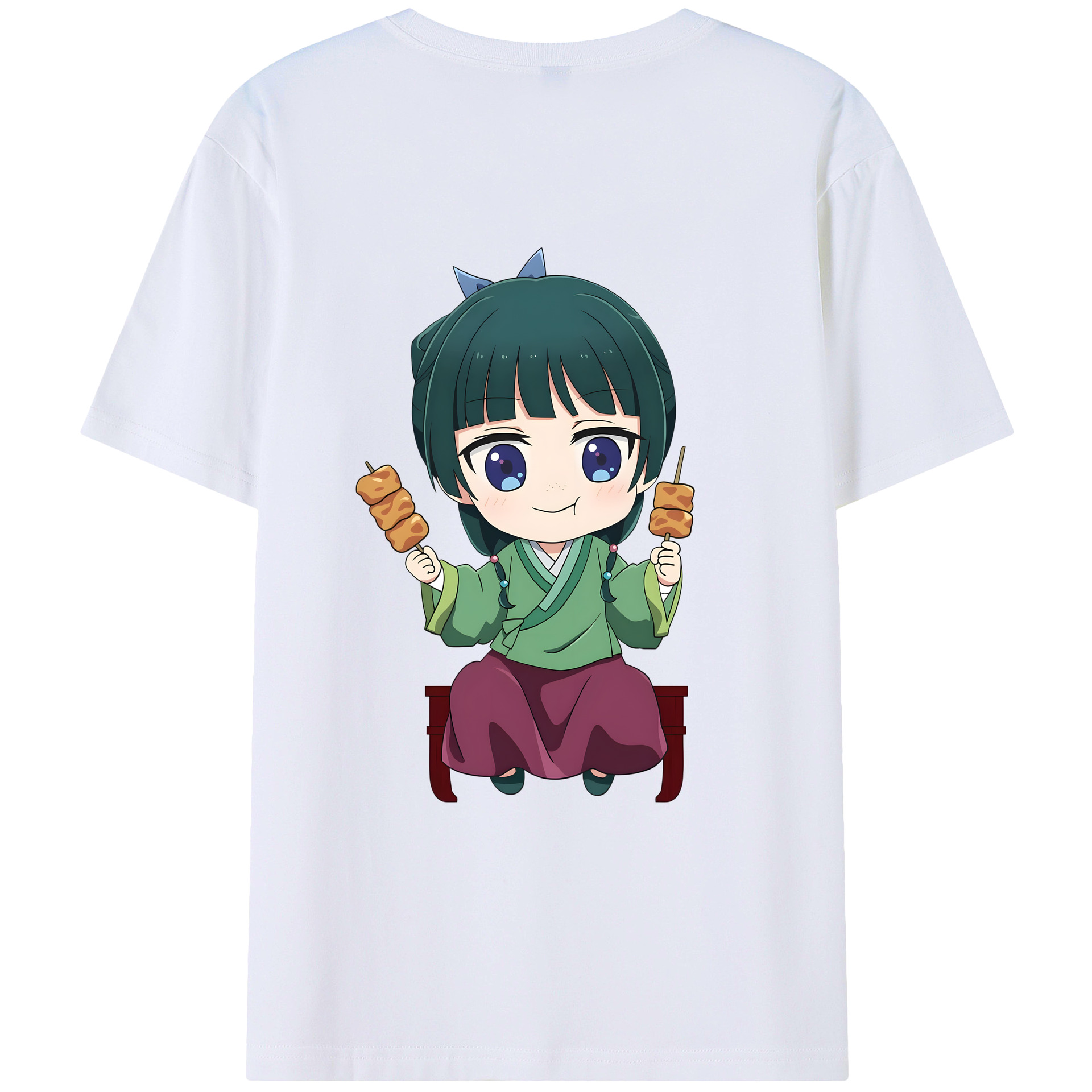 （画像用） 薬屋のひとりごと The Apothecary Diaries 綿100％ メンズ半袖Tシャツ（バックプリント） 通気性