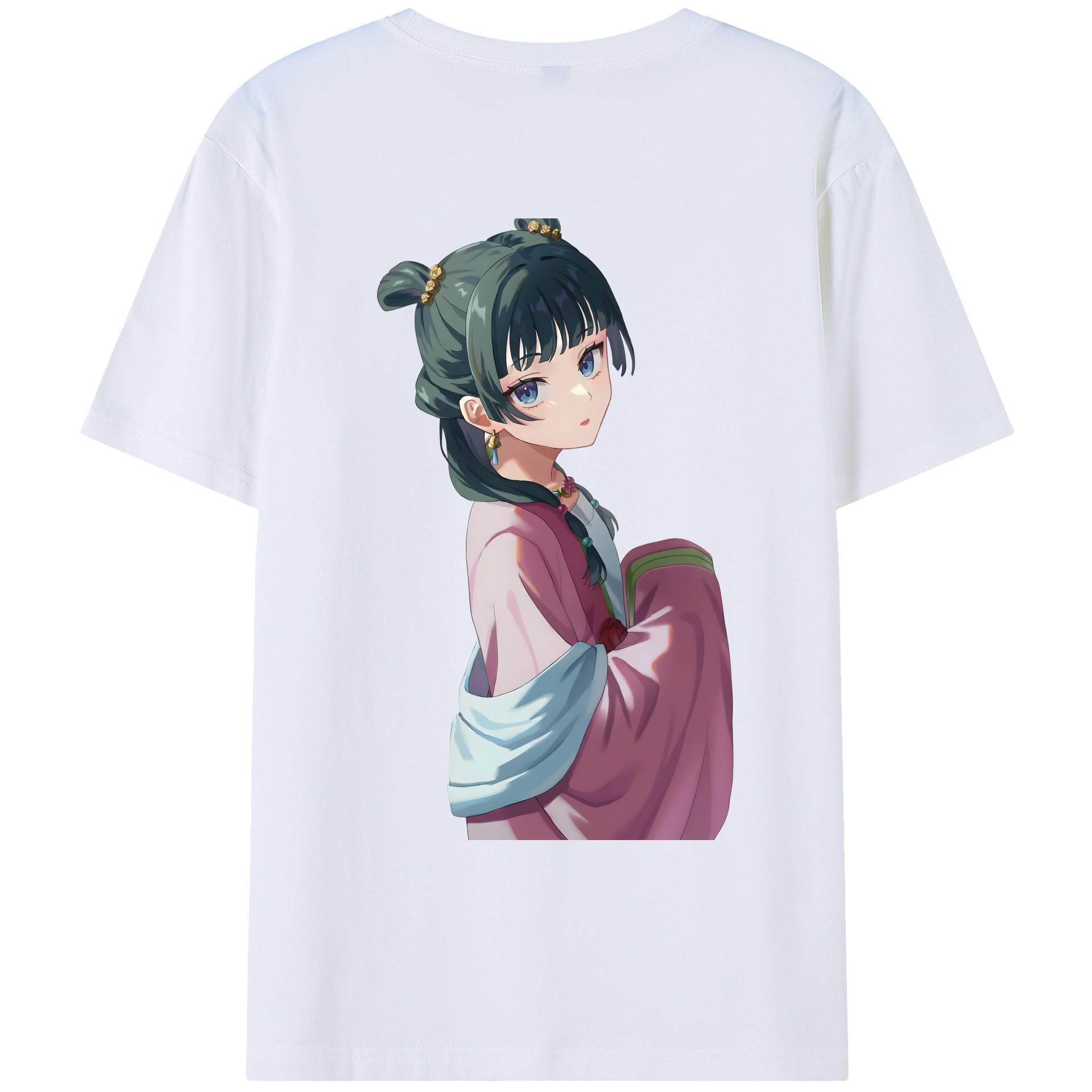 （画像用） 薬屋のひとりごと The Apothecary Diaries 綿100％ メンズ半袖Tシャツ（バックプリント） 通気性