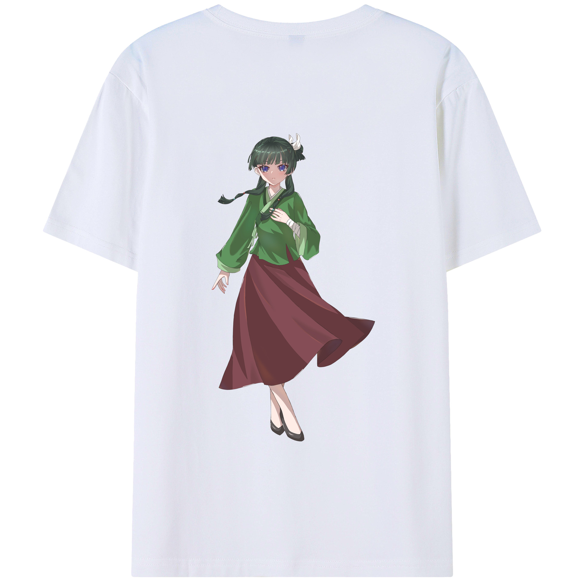 （画像用） 薬屋のひとりごと The Apothecary Diaries 綿100％ メンズ半袖Tシャツ（バックプリント） 通気性