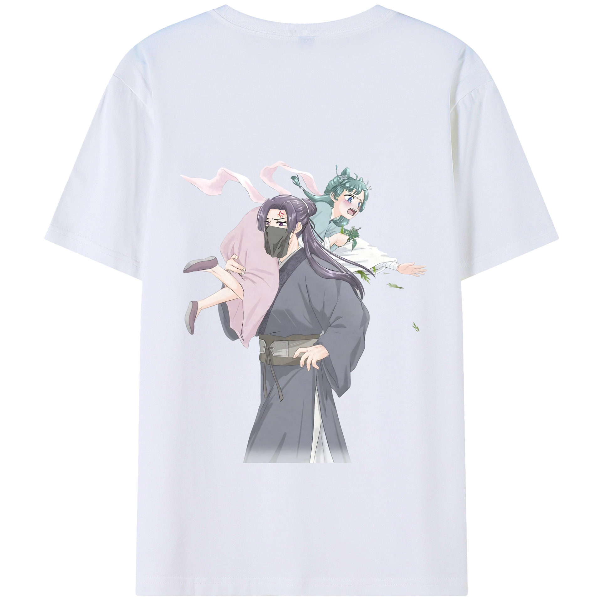 （画像用） 薬屋のひとりごと The Apothecary Diaries 綿100％ メンズ半袖Tシャツ（バックプリント） 通気性