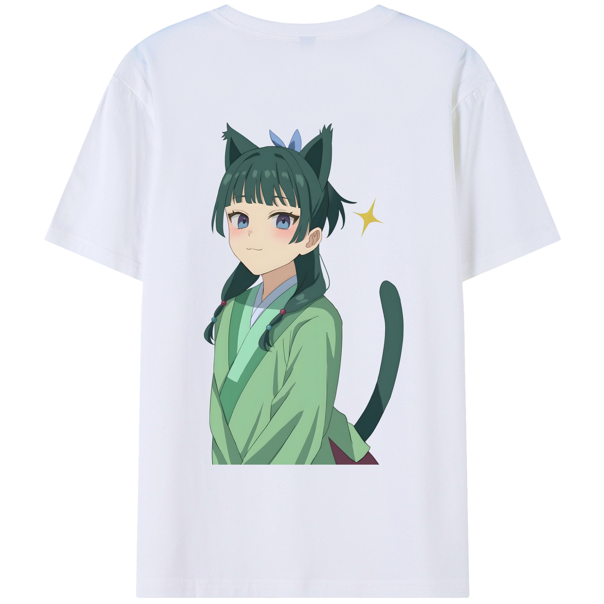 （画像用） 薬屋のひとりごと The Apothecary Diaries 綿100％ メンズ半袖Tシャツ（バックプリント） 通気性