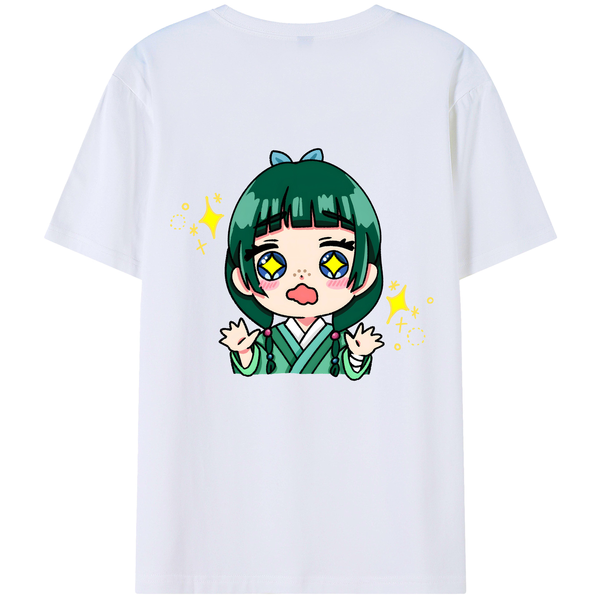 （画像用） 薬屋のひとりごと The Apothecary Diaries 綿100％ メンズ半袖Tシャツ（バックプリント） 通気性
