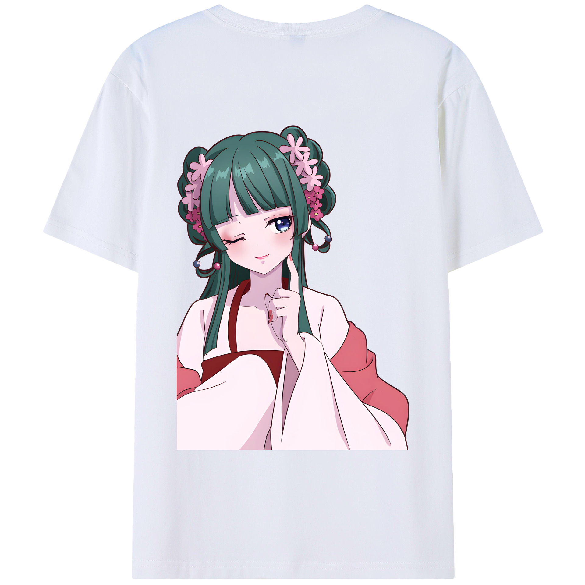 （画像用） 薬屋のひとりごと The Apothecary Diaries 綿100％ メンズ半袖Tシャツ（バックプリント） 通気性