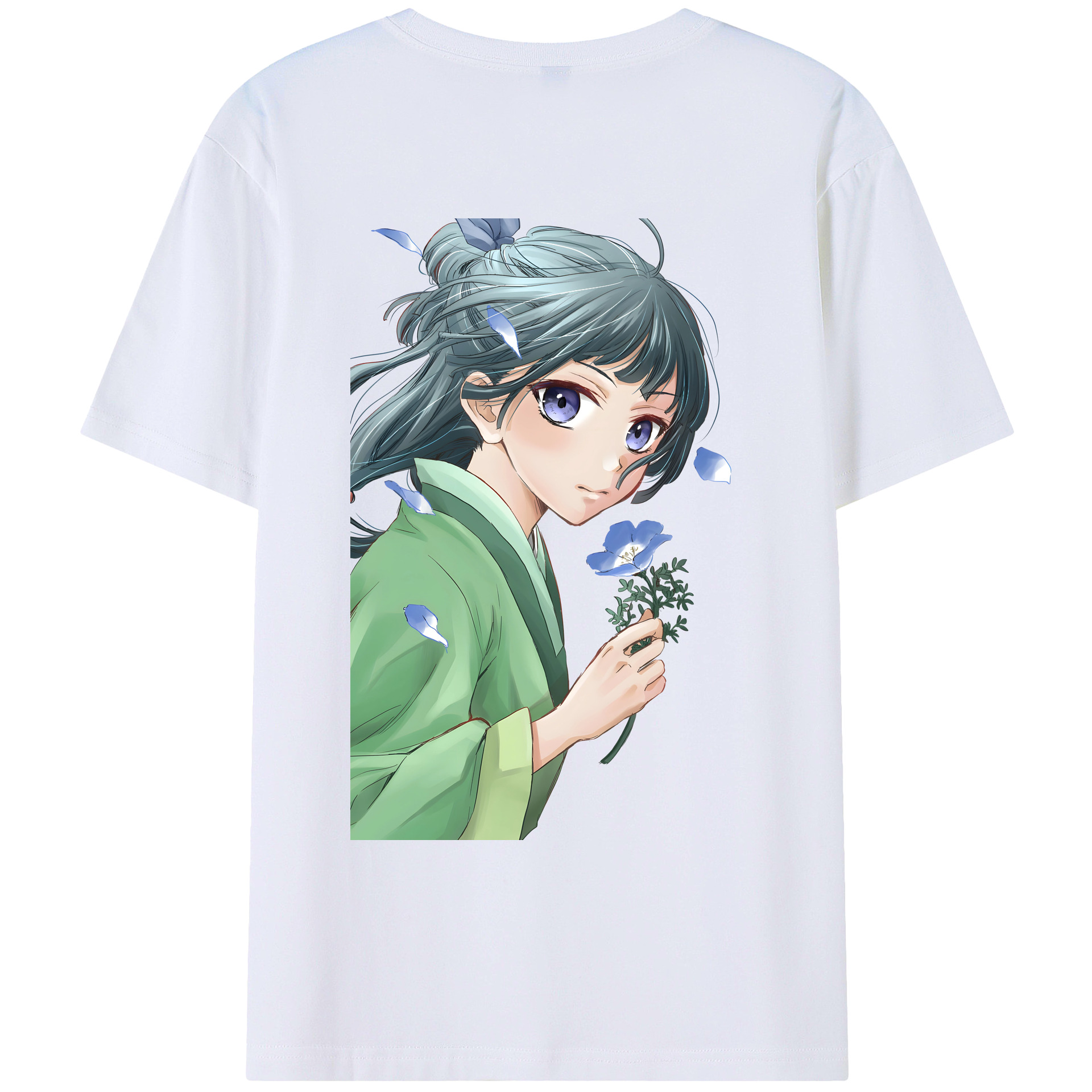 （画像用） 薬屋のひとりごと The Apothecary Diaries 綿100％ メンズ半袖Tシャツ（バックプリント） 通気性
