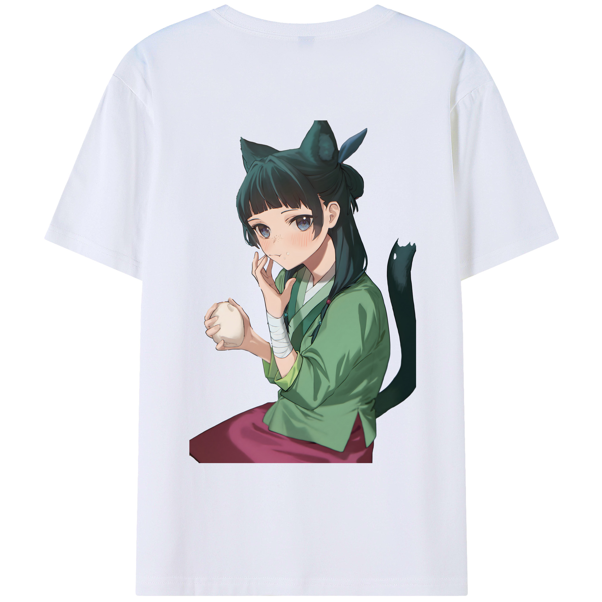 （画像用） 薬屋のひとりごと The Apothecary Diaries 綿100％ メンズ半袖Tシャツ（バックプリント） 通気性