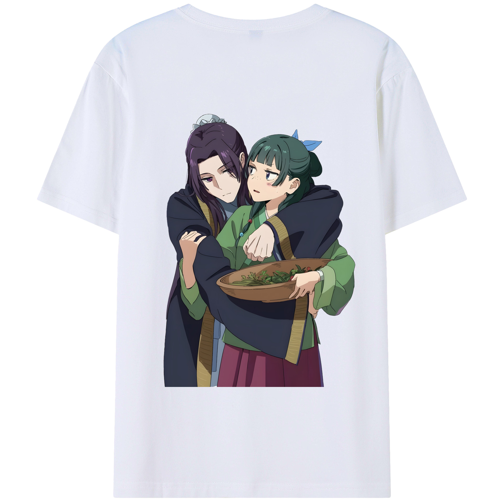 （画像用） 薬屋のひとりごと The Apothecary Diaries 綿100％ メンズ半袖Tシャツ（バックプリント） 通気性