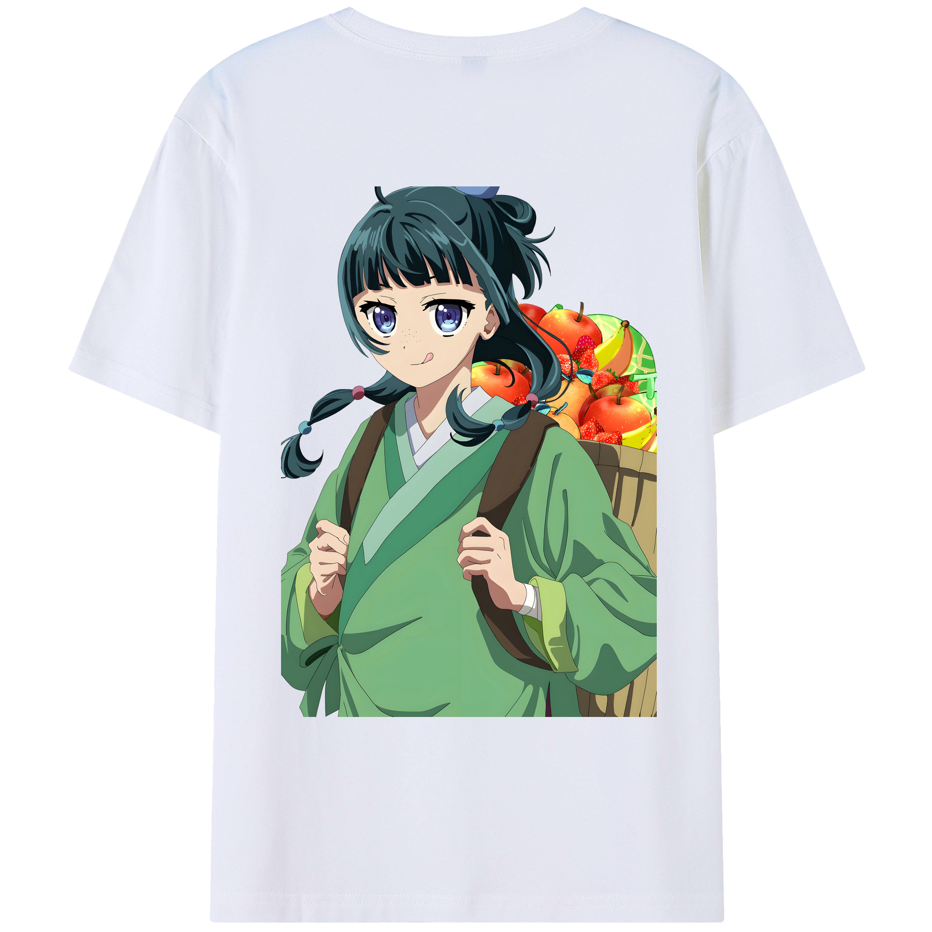 （画像用） 薬屋のひとりごと The Apothecary Diaries 綿100％ メンズ半袖Tシャツ（バックプリント） 通気性