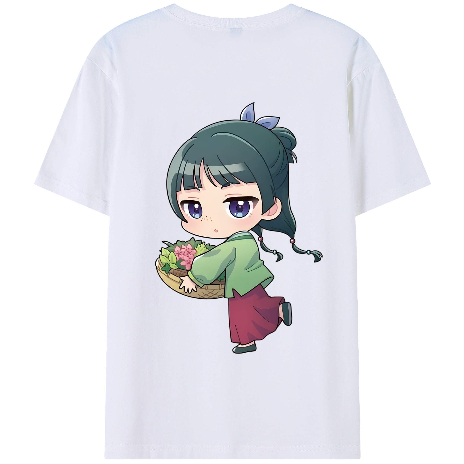 （画像用） 薬屋のひとりごと The Apothecary Diaries 綿100％ メンズ半袖Tシャツ（バックプリント） 通気性