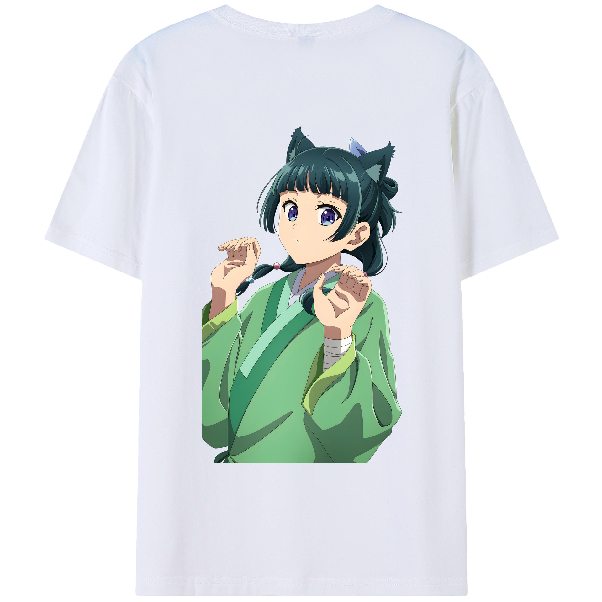 （画像用） 薬屋のひとりごと The Apothecary Diaries 綿100％ メンズ半袖Tシャツ（バックプリント） 通気性
