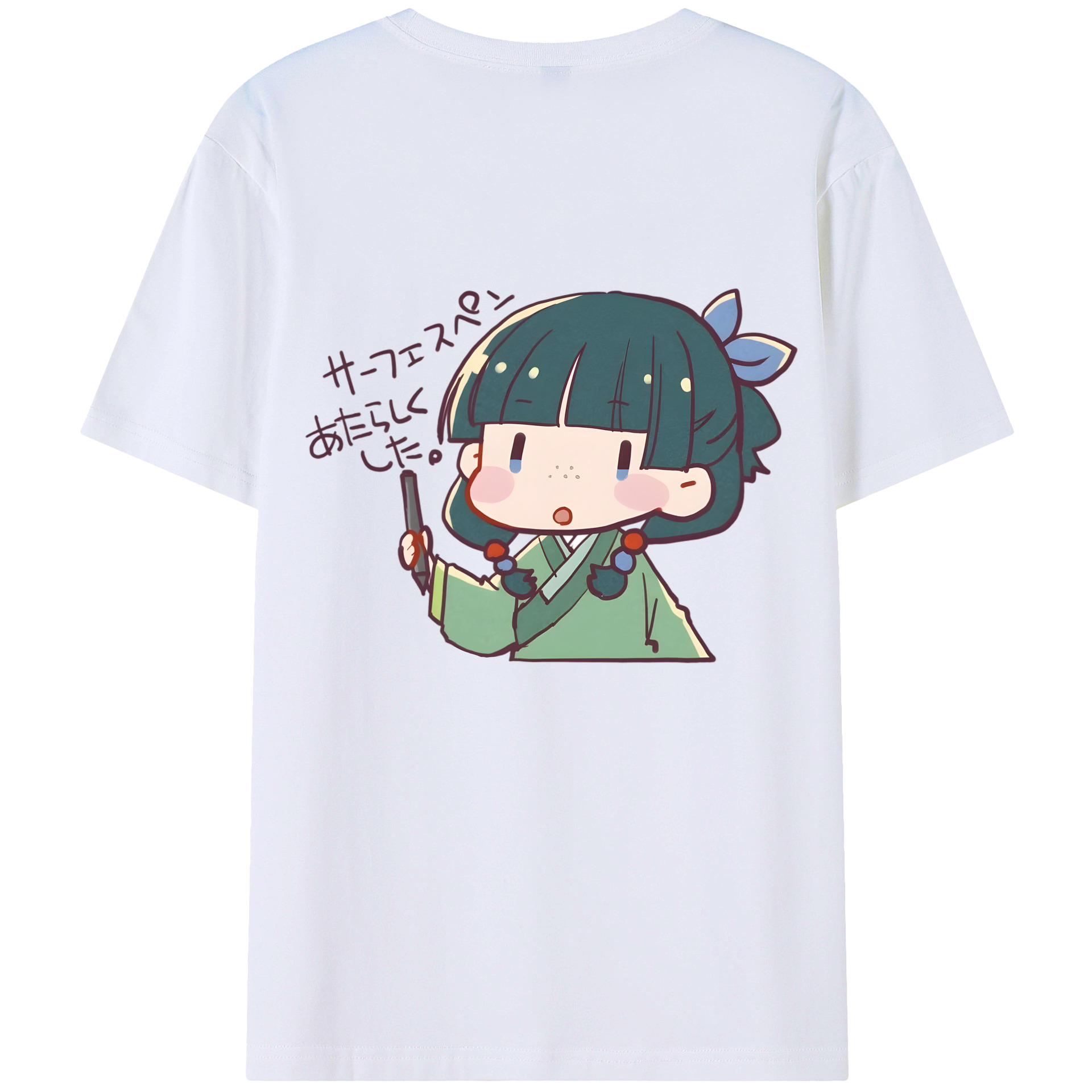 （画像用） 薬屋のひとりごと The Apothecary Diaries 綿100％ メンズ半袖Tシャツ（バックプリント） 通気性