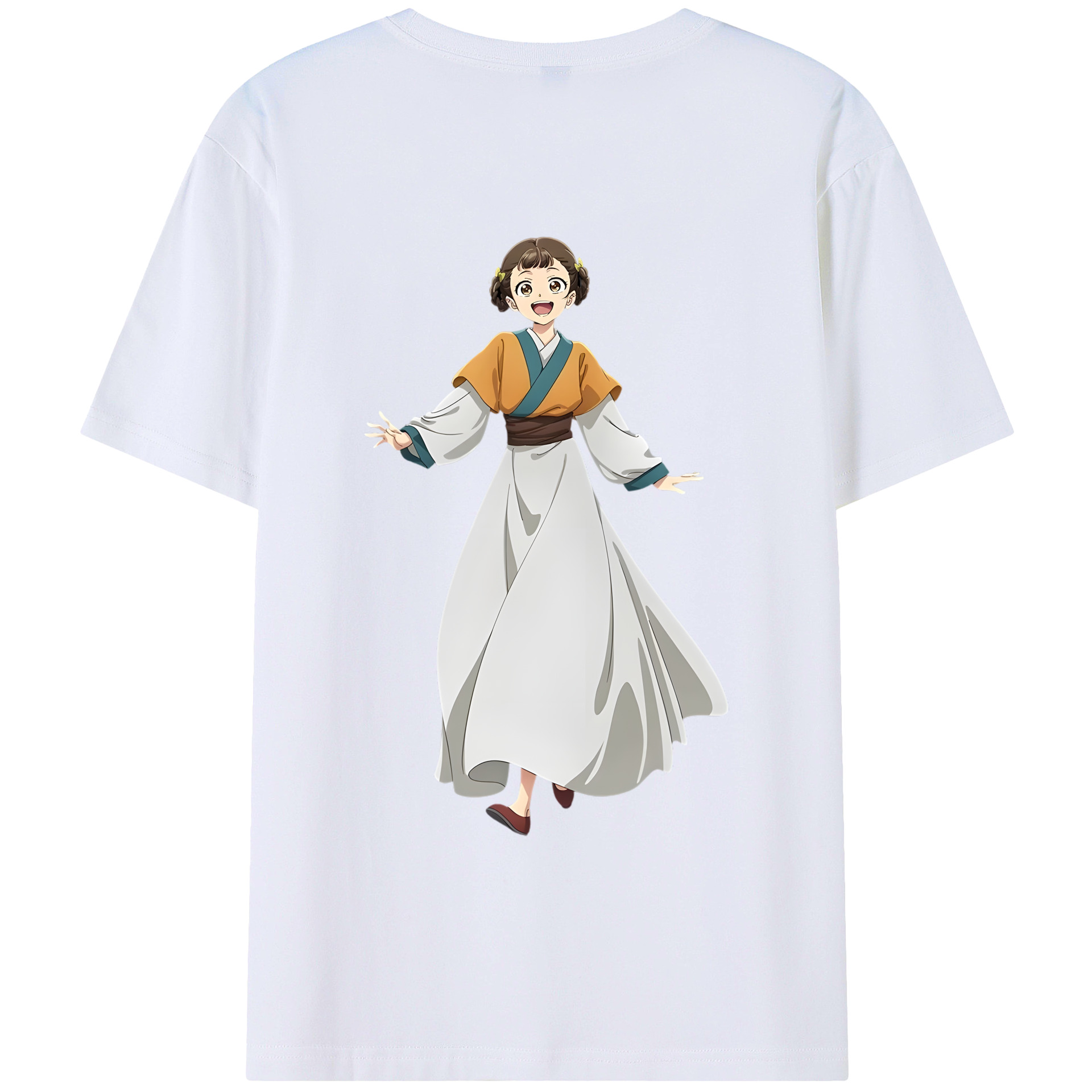 （画像用） 薬屋のひとりごと The Apothecary Diaries 綿100％ メンズ半袖Tシャツ（バックプリント） 通気性