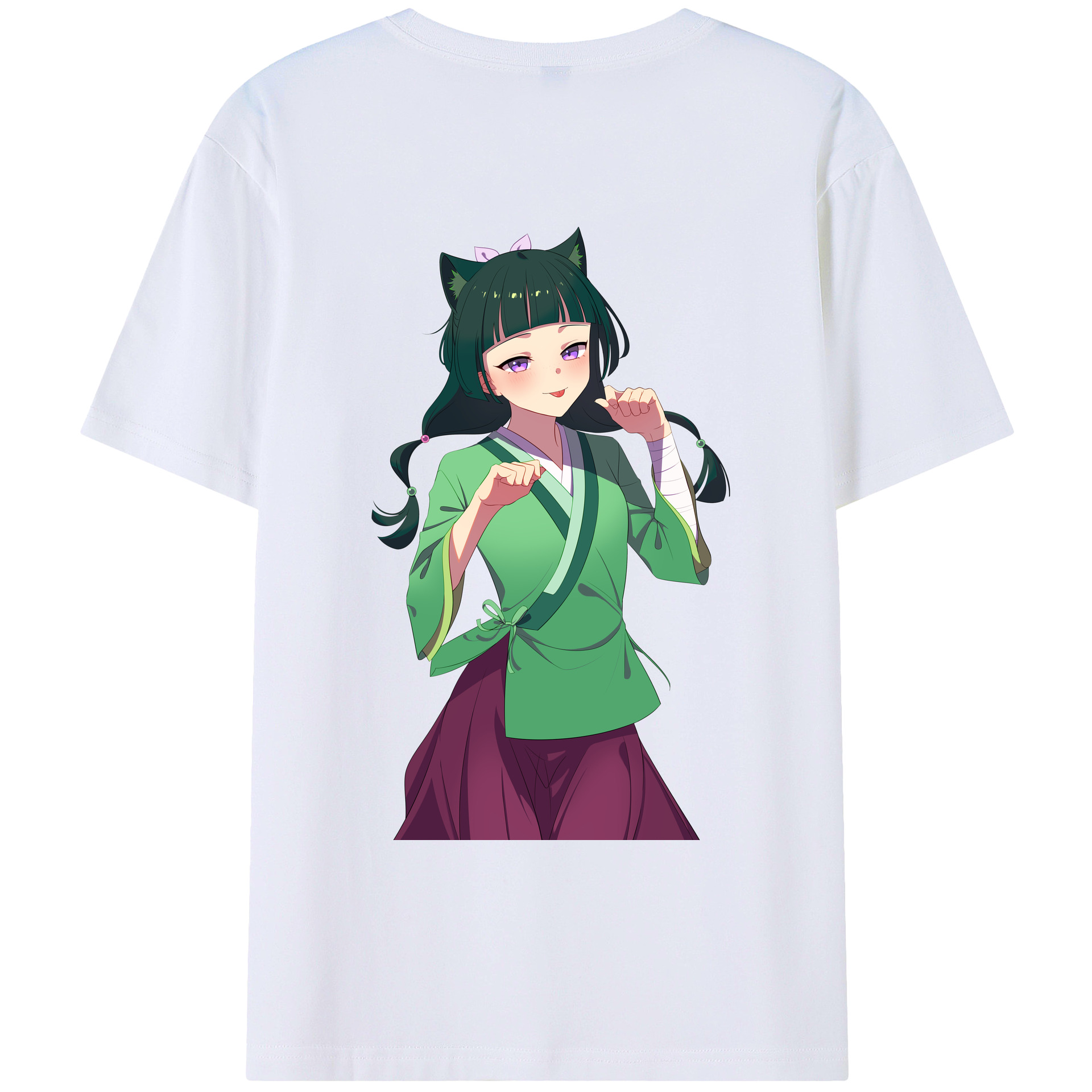 （画像用） 薬屋のひとりごと The Apothecary Diaries 綿100％ メンズ半袖Tシャツ（バックプリント） 通気性