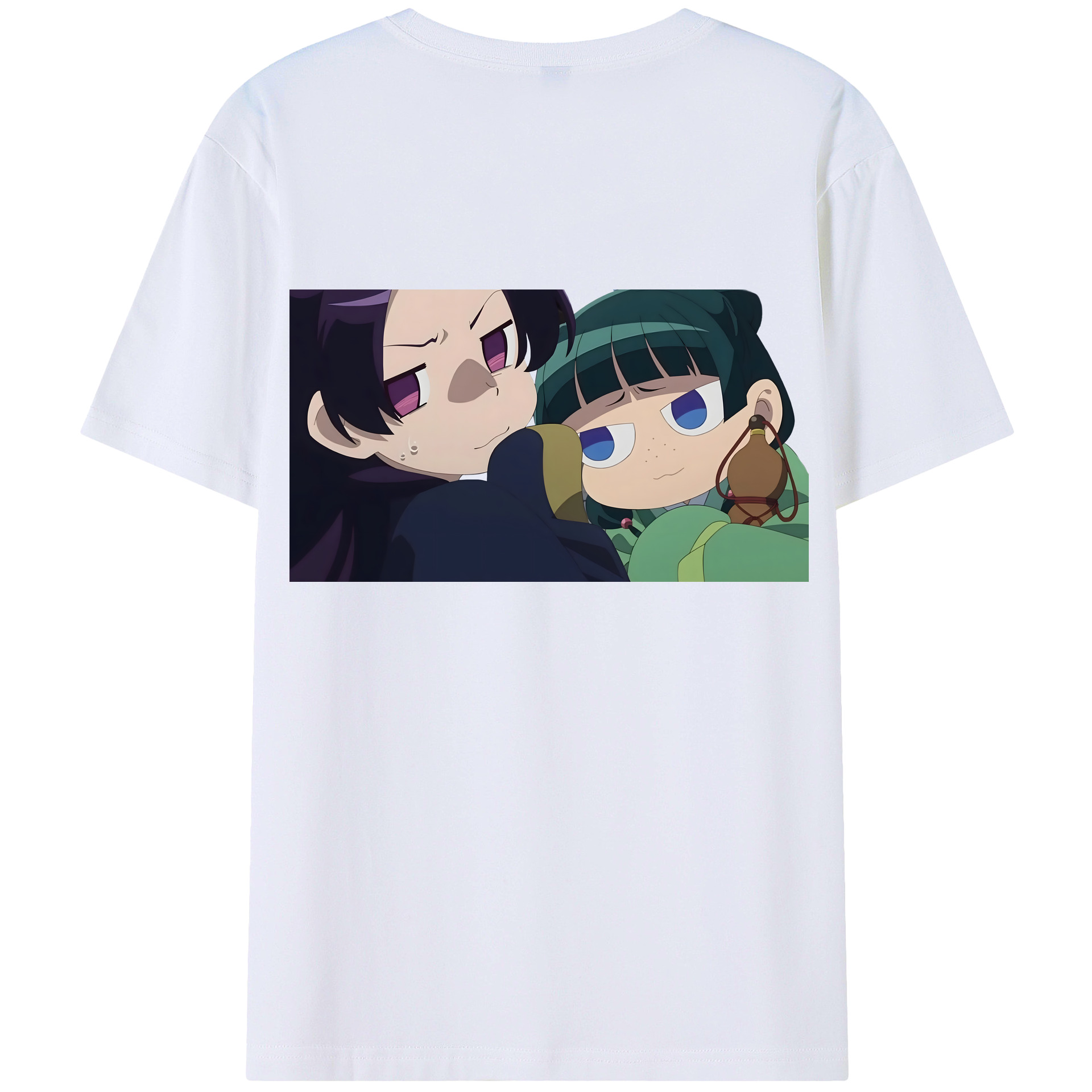 （画像用） 薬屋のひとりごと The Apothecary Diaries 綿100％ メンズ半袖Tシャツ（バックプリント） 通気性