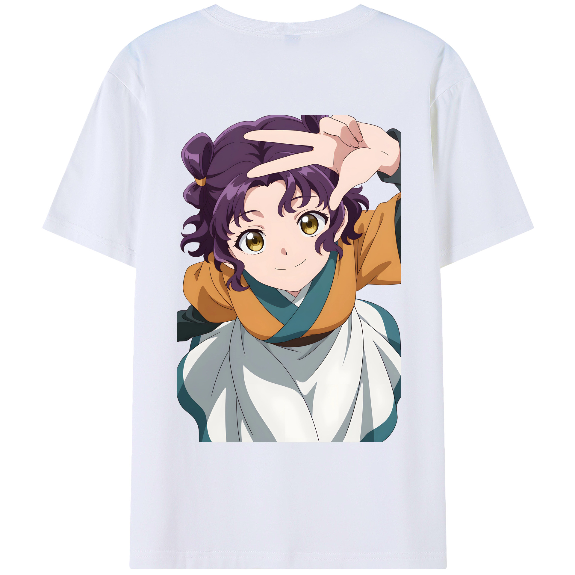 （画像用） 薬屋のひとりごと The Apothecary Diaries 綿100％ メンズ半袖Tシャツ（バックプリント） 通気性